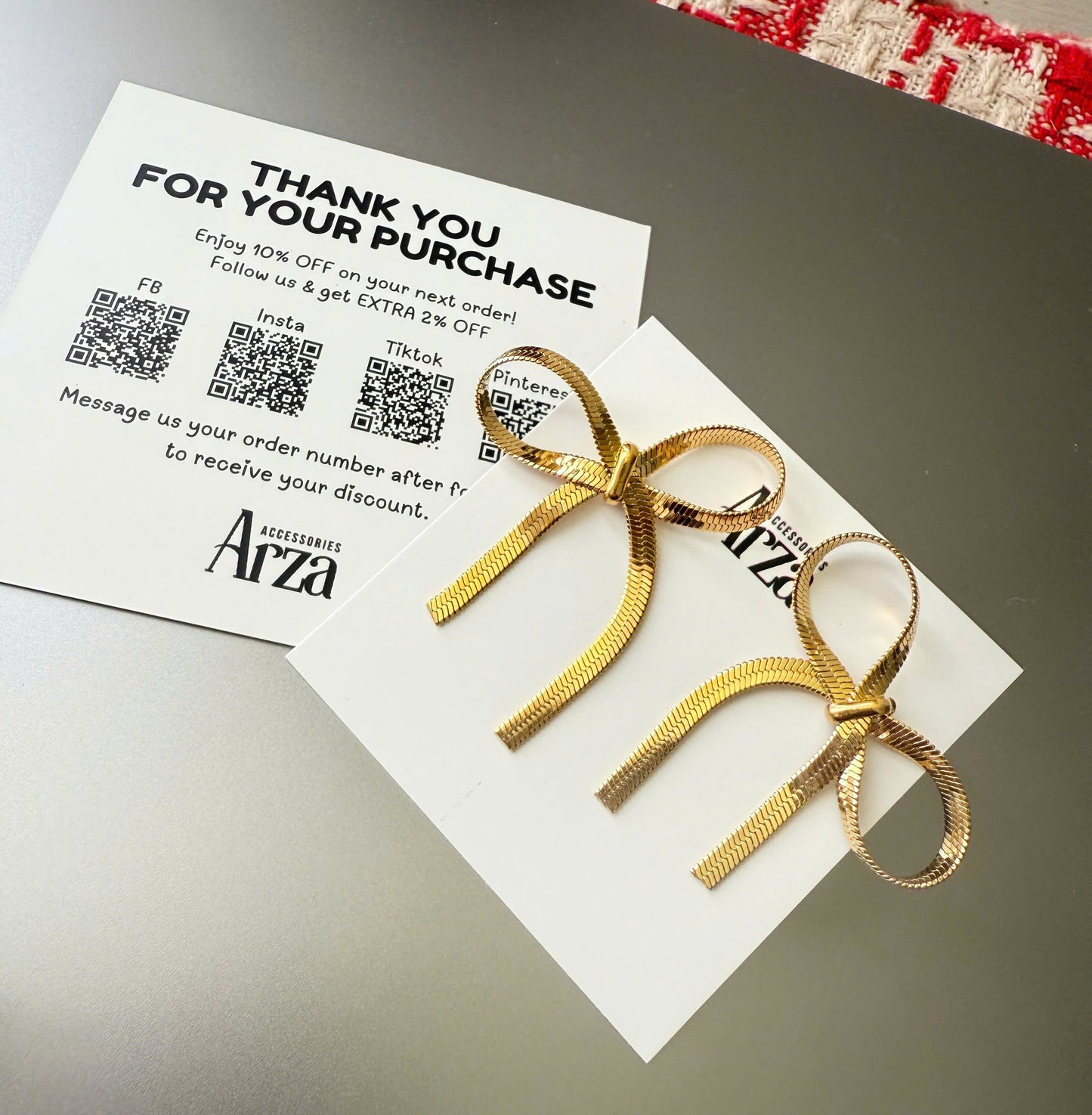 Hypoallergenic Earrings for Women | Gold & Silver | Large Bow Minimalist Design | Everyday Wear and Party Events | Arza Accessories