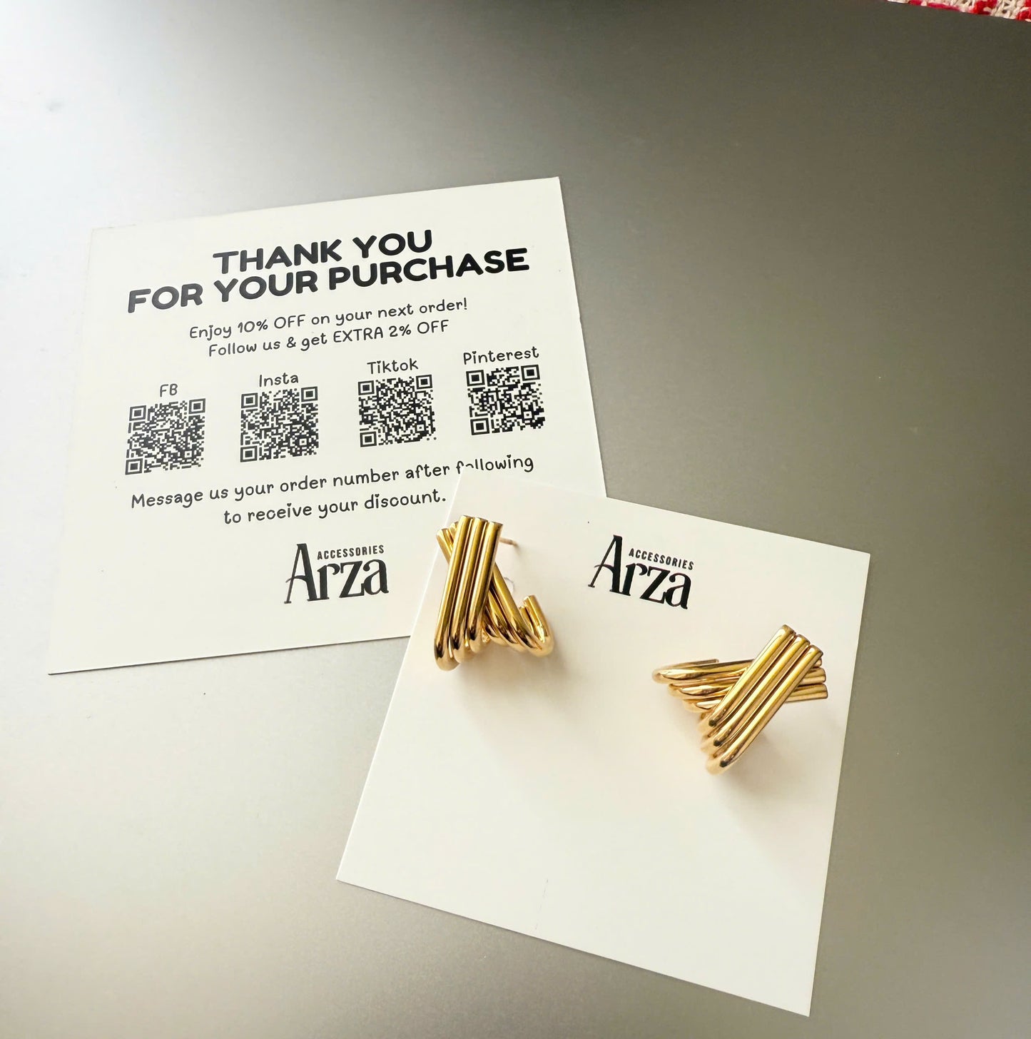 Gold Trendy Earrings for Women for Everyday Wear and Party Lightweight Minimal Design Arza Accessories