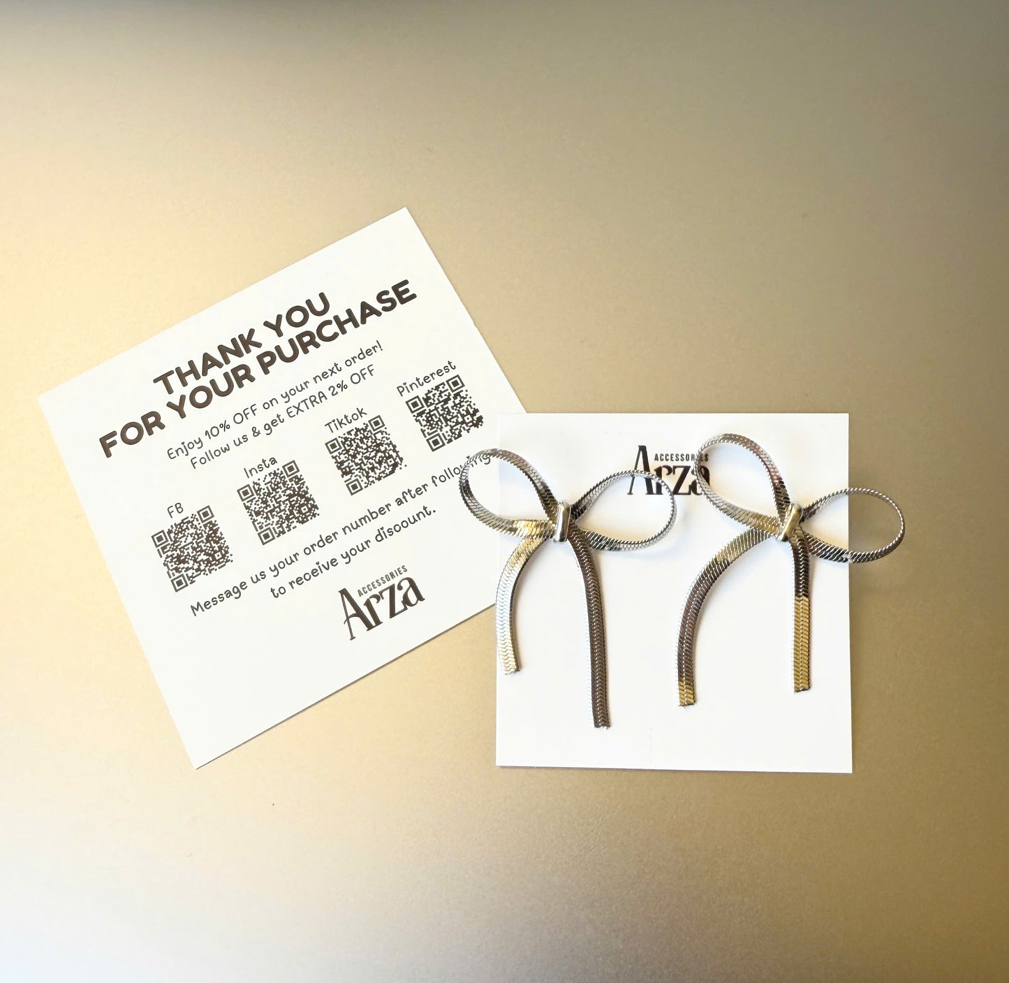 Hypoallergenic Earrings for Women | Gold & Silver | Large Bow Minimalist Design | Everyday Wear and Party Events | Arza Accessories