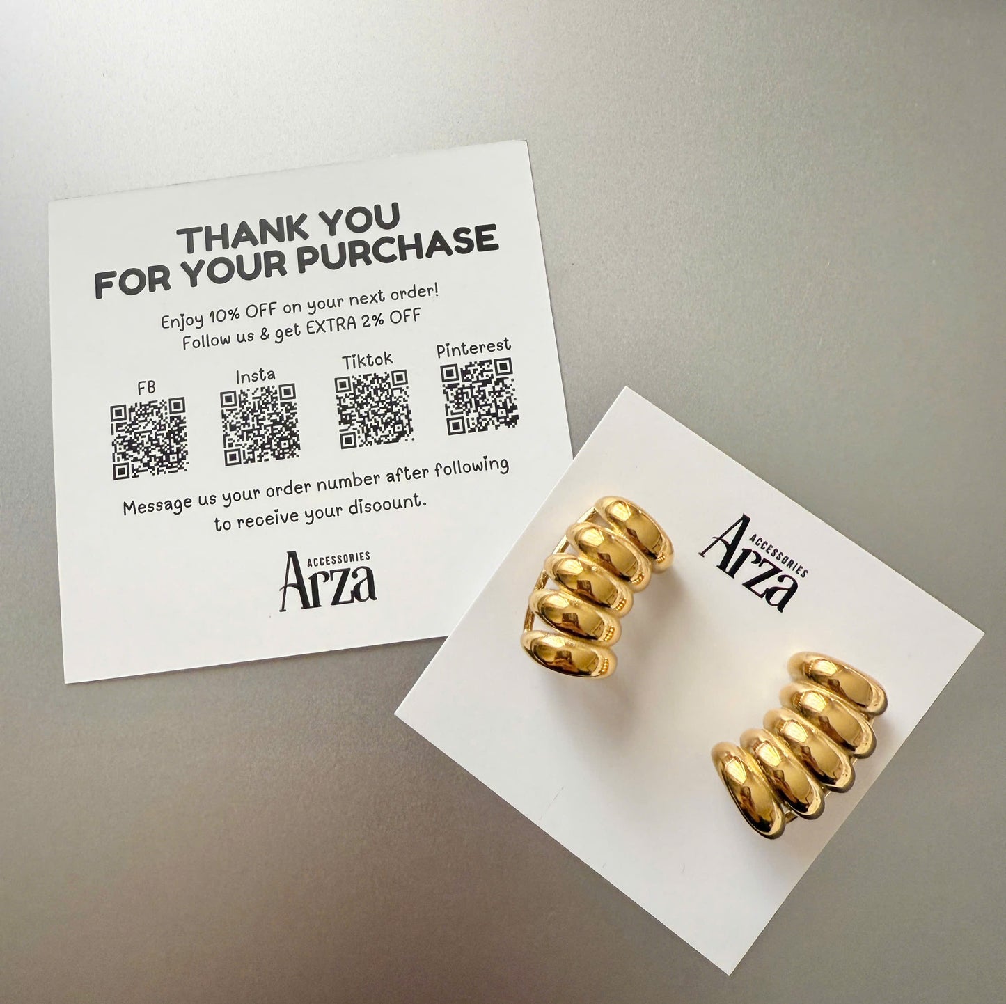 Gold Tone Geometric Stud Earrings for Women - Modern Stainless Steel Statement Jewelry, Lightweight 12.76g Hypoallergenic Everyday Bold Look | Arza Accessories