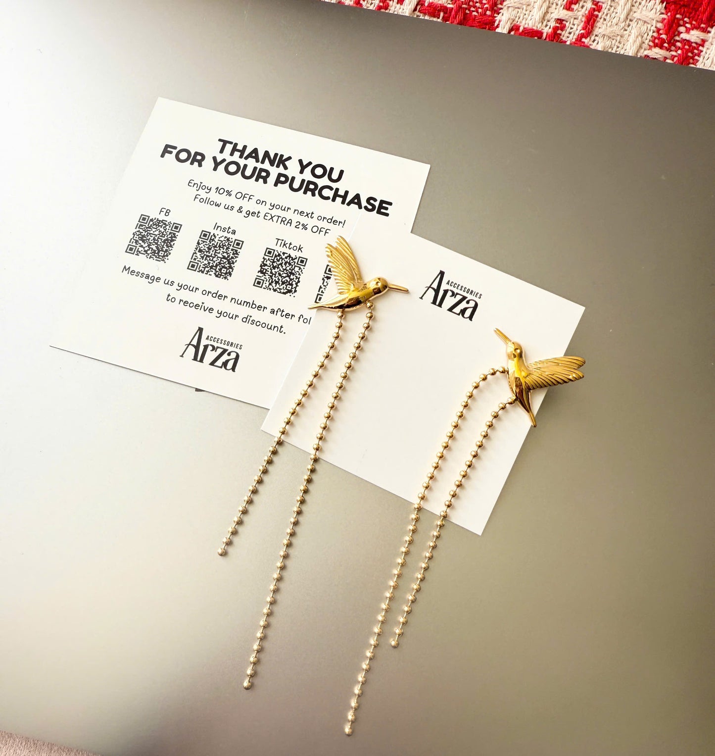 Gold Affordable Earrings for Women Trendy Style for Casual Outfits Yellow Bird Design | Arza Accessories