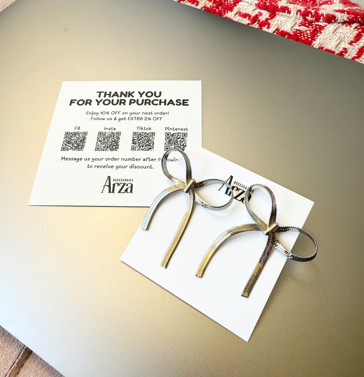 Hypoallergenic Earrings for Women | Gold & Silver | Large Bow Minimalist Design | Everyday Wear and Party Events | Arza Accessories