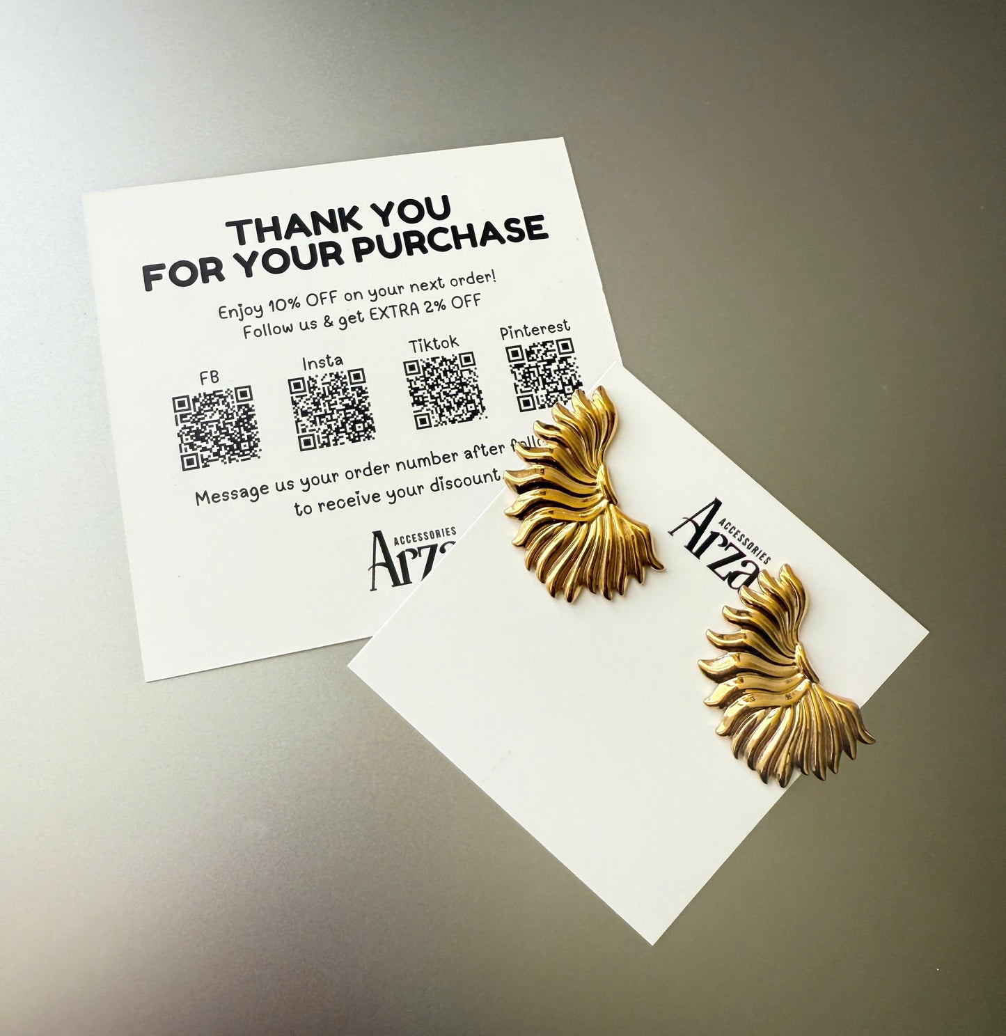 Gold Stud Earrings | Half-Sun Design | Women's Casual Outfit, Gift & Party Occasion | Arza Accessories