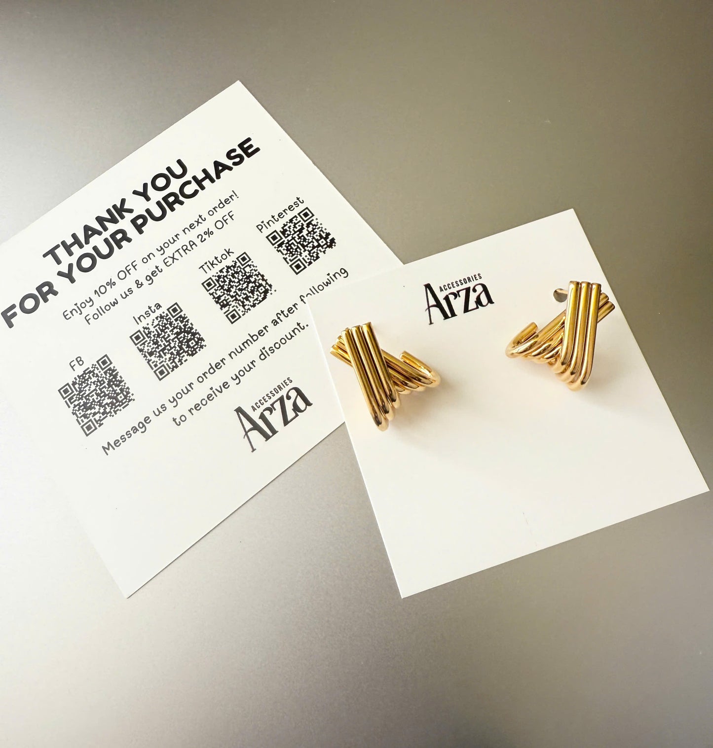 Gold Trendy Earrings for Women for Everyday Wear and Party Lightweight Minimal Design Arza Accessories