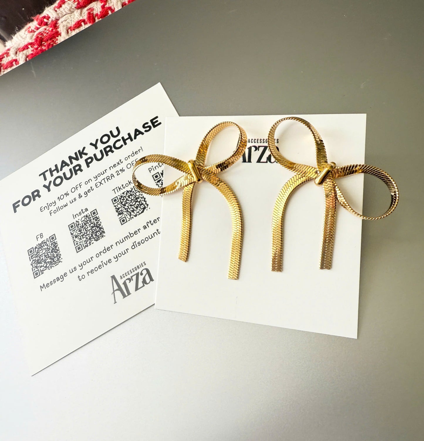 Hypoallergenic Earrings for Women | Gold & Silver | Large Bow Minimalist Design | Everyday Wear and Party Events | Arza Accessories