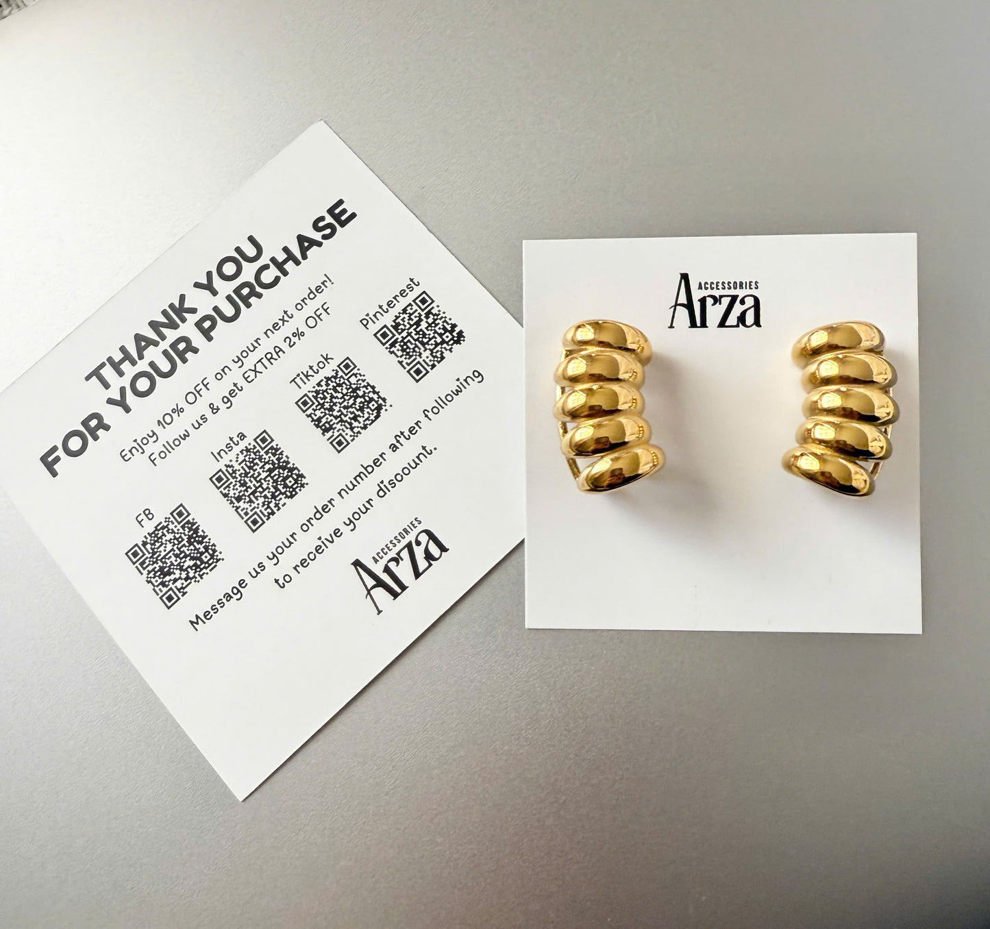 Gold Tone Geometric Stud Earrings for Women - Modern Stainless Steel Statement Jewelry, Lightweight 12.76g Hypoallergenic Everyday Bold Look | Arza Accessories