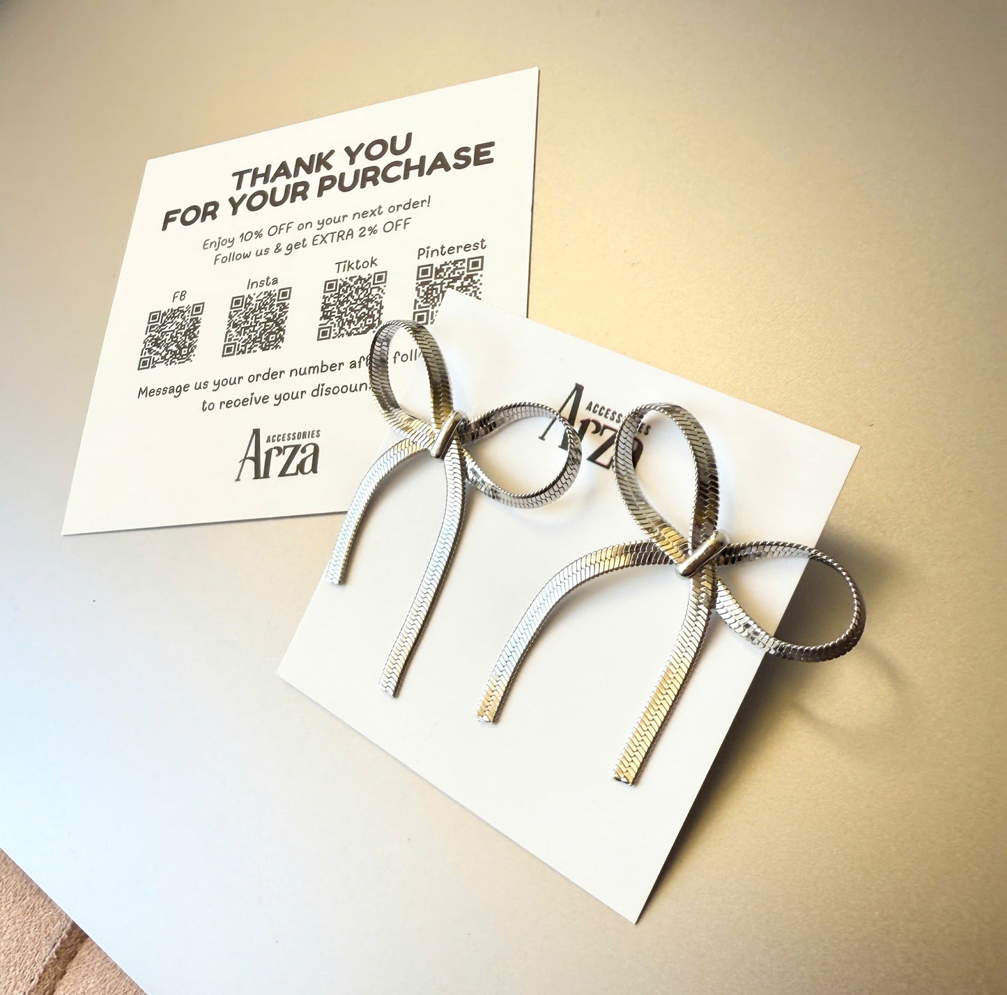 Hypoallergenic Earrings for Women | Gold & Silver | Large Bow Minimalist Design | Everyday Wear and Party Events | Arza Accessories