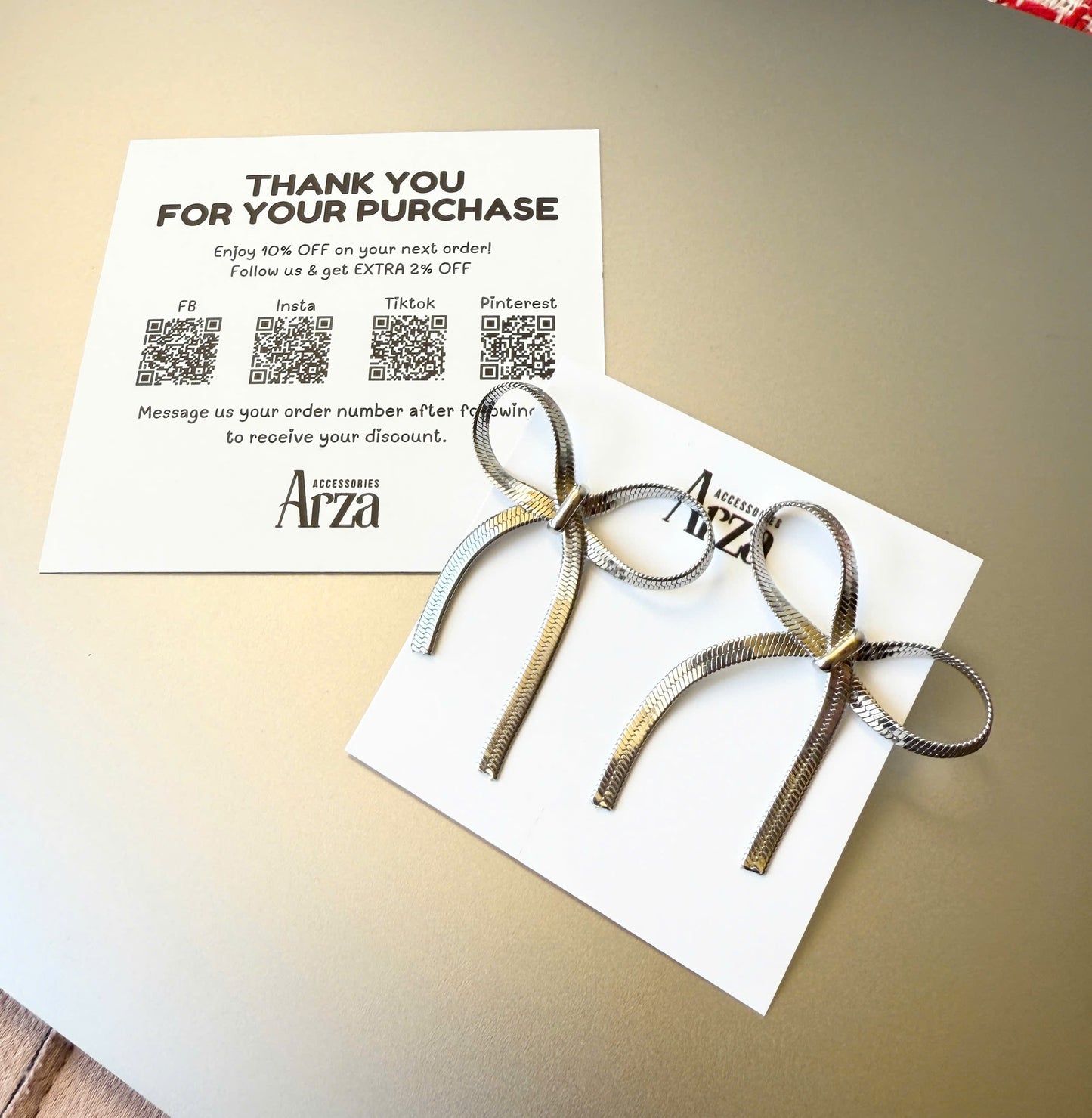 Hypoallergenic Earrings for Women | Gold & Silver | Large Bow Minimalist Design | Everyday Wear and Party Events | Arza Accessories
