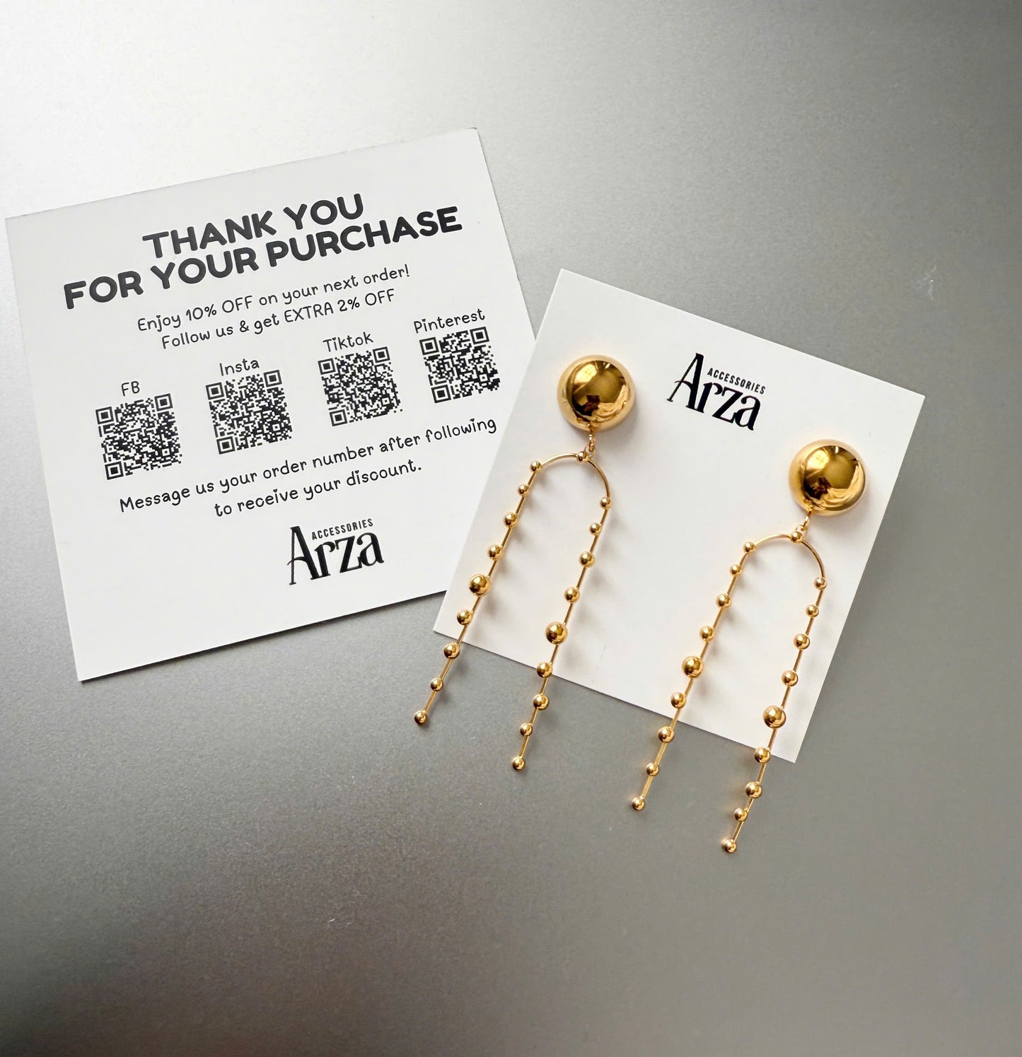 Gold Tone Long Drop Earrings for Women - Slim 1.5cm Wide Stainless Steel Dangling Jewelry, Lightweight 10.66g Hypoallergenic Evening & Party Wear _ Arza Accessories
