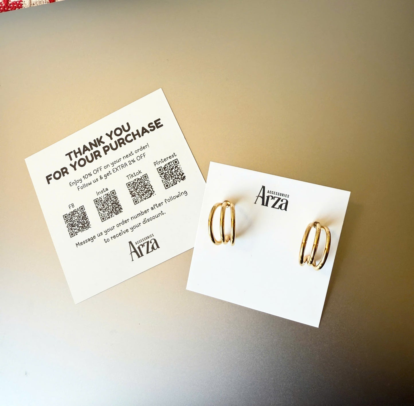 Hypoallergenic Gold Lightweight Earrings for Women | Simple Everyday Wear & Party Jewelry | Arza Accessories