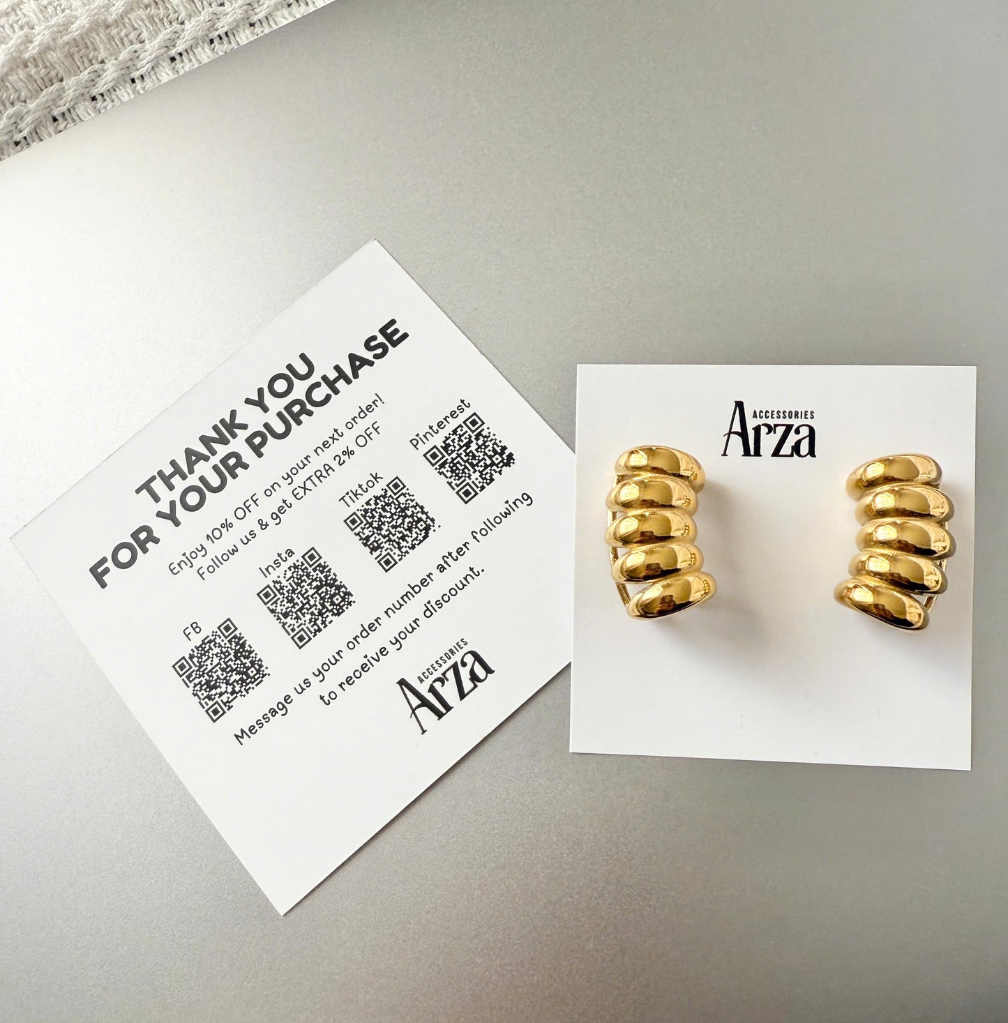 Gold Tone Geometric Stud Earrings for Women - Modern Stainless Steel Statement Jewelry, Lightweight 12.76g Hypoallergenic Everyday Bold Look | Arza Accessories