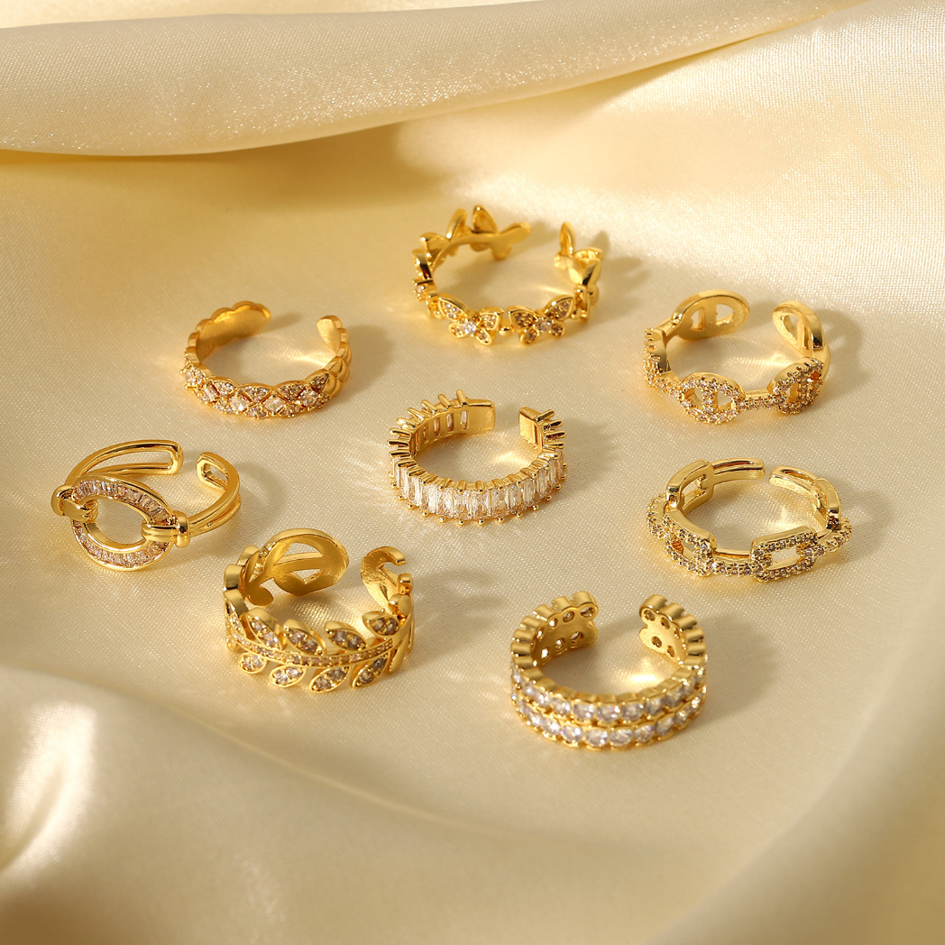 Gold plated stackable rings for women – minimalist everyday jewelry – Arza Accessories AU 4