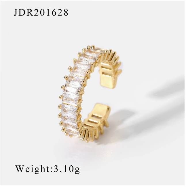 Gold plated stackable rings for women – minimalist everyday jewelry – Arza Accessories AU 10