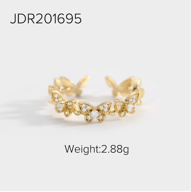 Gold plated stackable rings for women – minimalist everyday jewelry – Arza Accessories AU 14