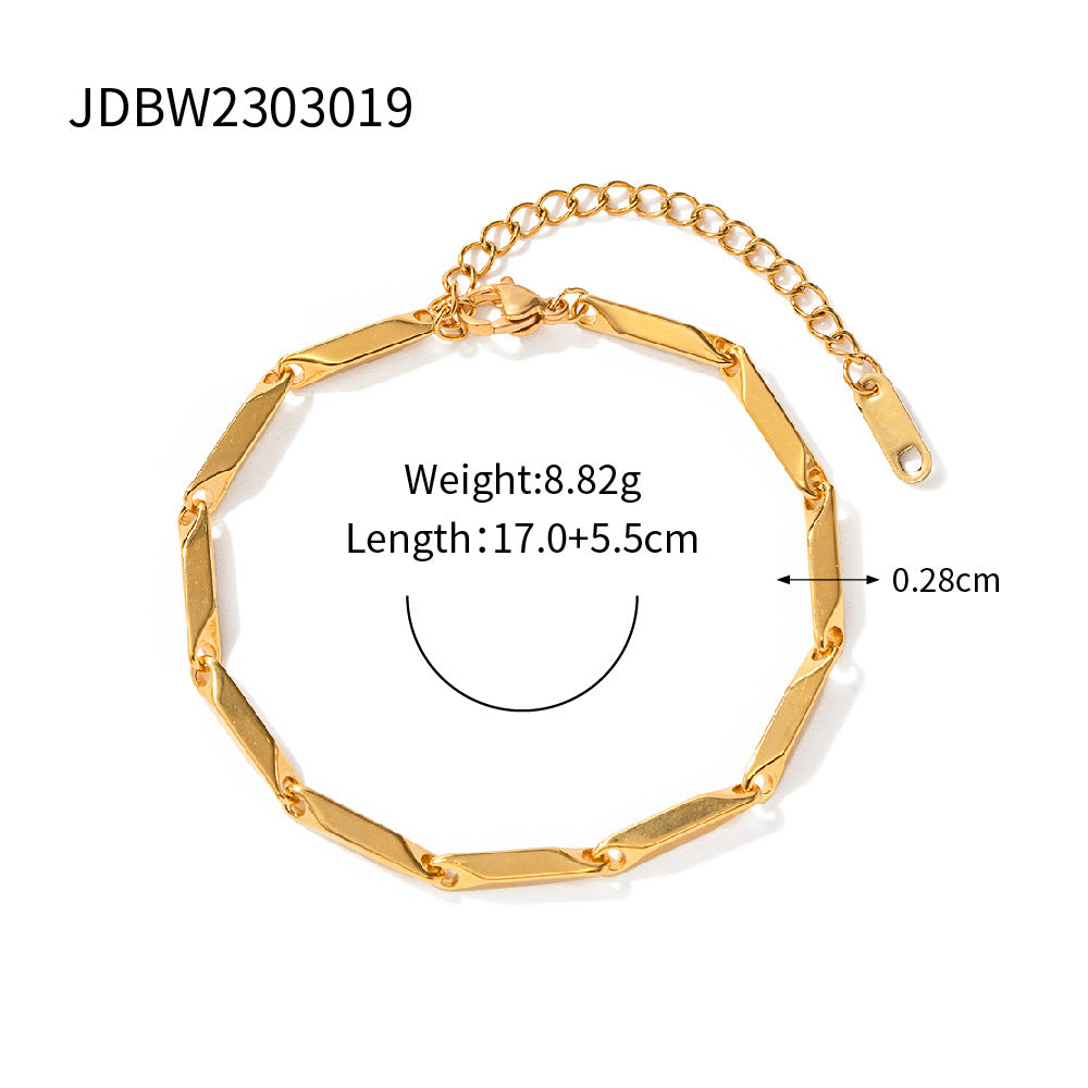 "Gold choker necklace for women, 17cm+5.5cm adjustable affordable everyday jewelry"
"Gold pendant-length necklace for women, 38.5cm+5.5cm adjustable stylish chain" 3