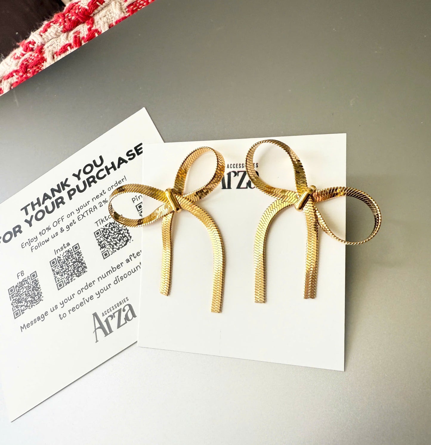 Hypoallergenic Earrings for Women | Gold & Silver | Large Bow Minimalist Design | Everyday Wear and Party Events | Arza Accessories