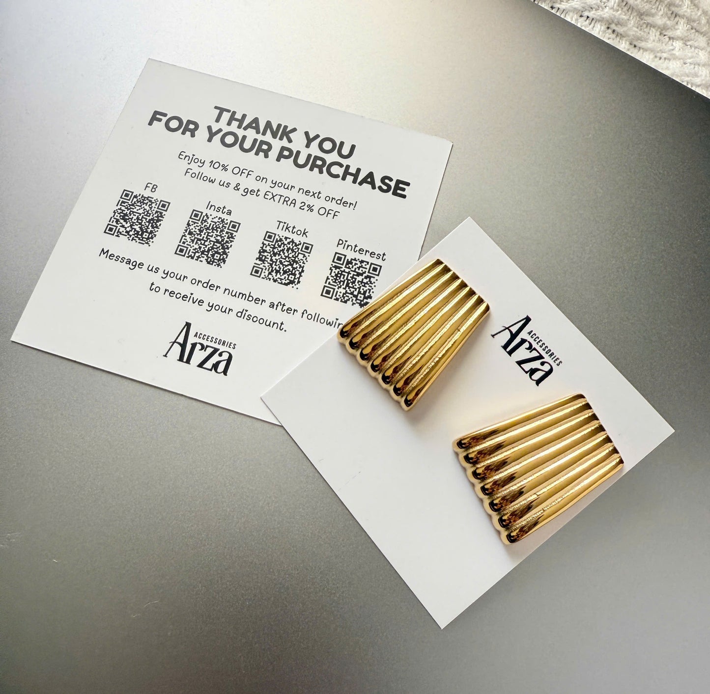 Gold & Silver Tone Trendy Party Earrings for Women - Two-Tone Stainless Steel Statement Jewelry, Lightweight 13.63g Hypoallergenic Glamorous Evening Wear _ Arza Accessories