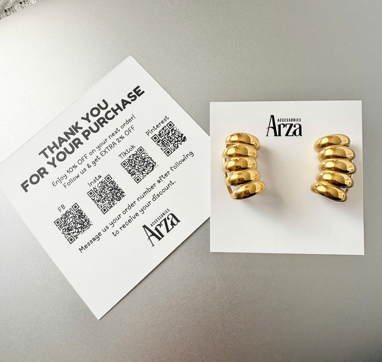 Gold Tone Geometric Stud Earrings for Women - Modern Stainless Steel Statement Jewelry, Lightweight 12.76g Hypoallergenic Everyday Bold Look | Arza Accessories