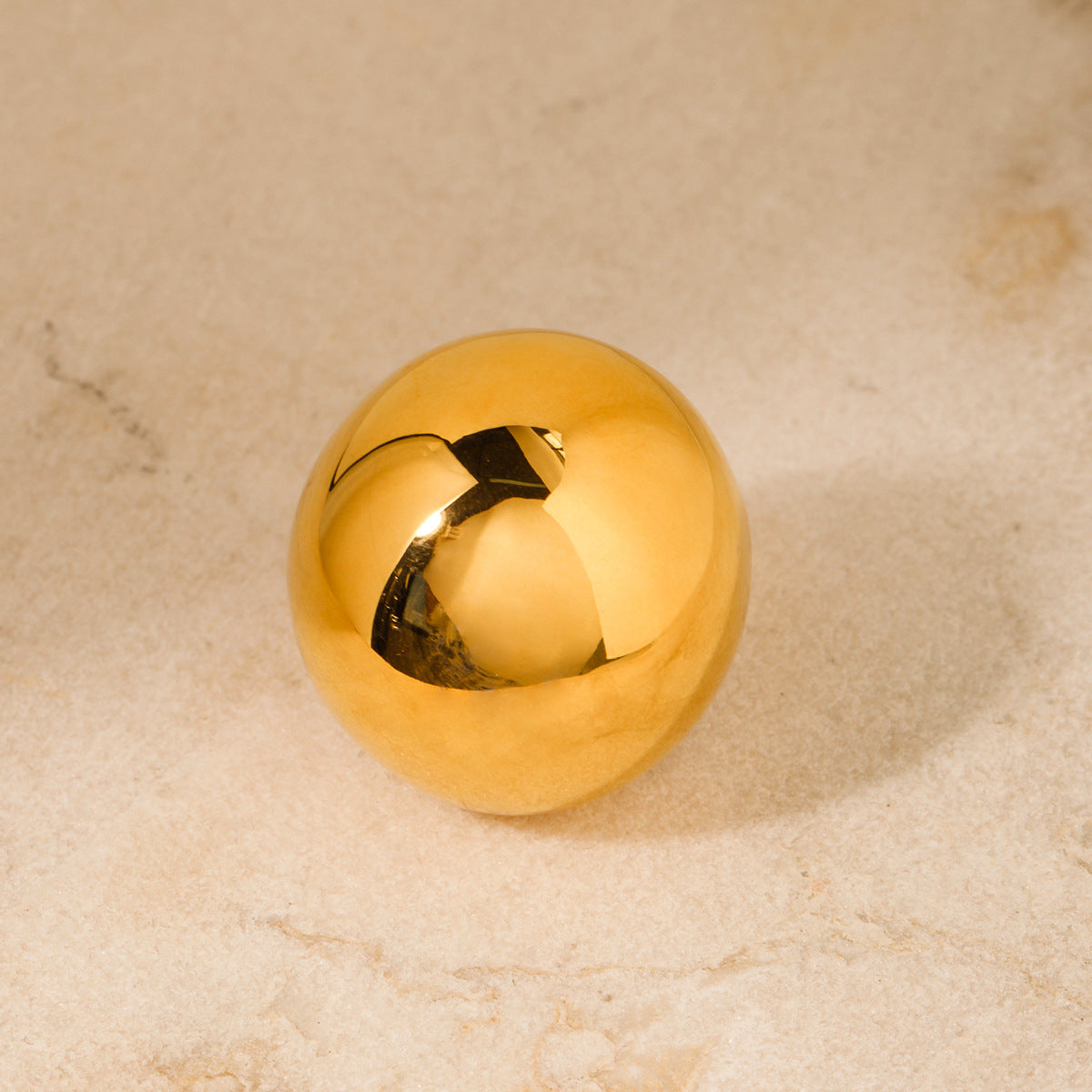 Chunky gold statement ring with bold round design (2.74cm width, 1.8cm inner diameter) - everyday and party jewelry by Arza Accessories Australia - 5