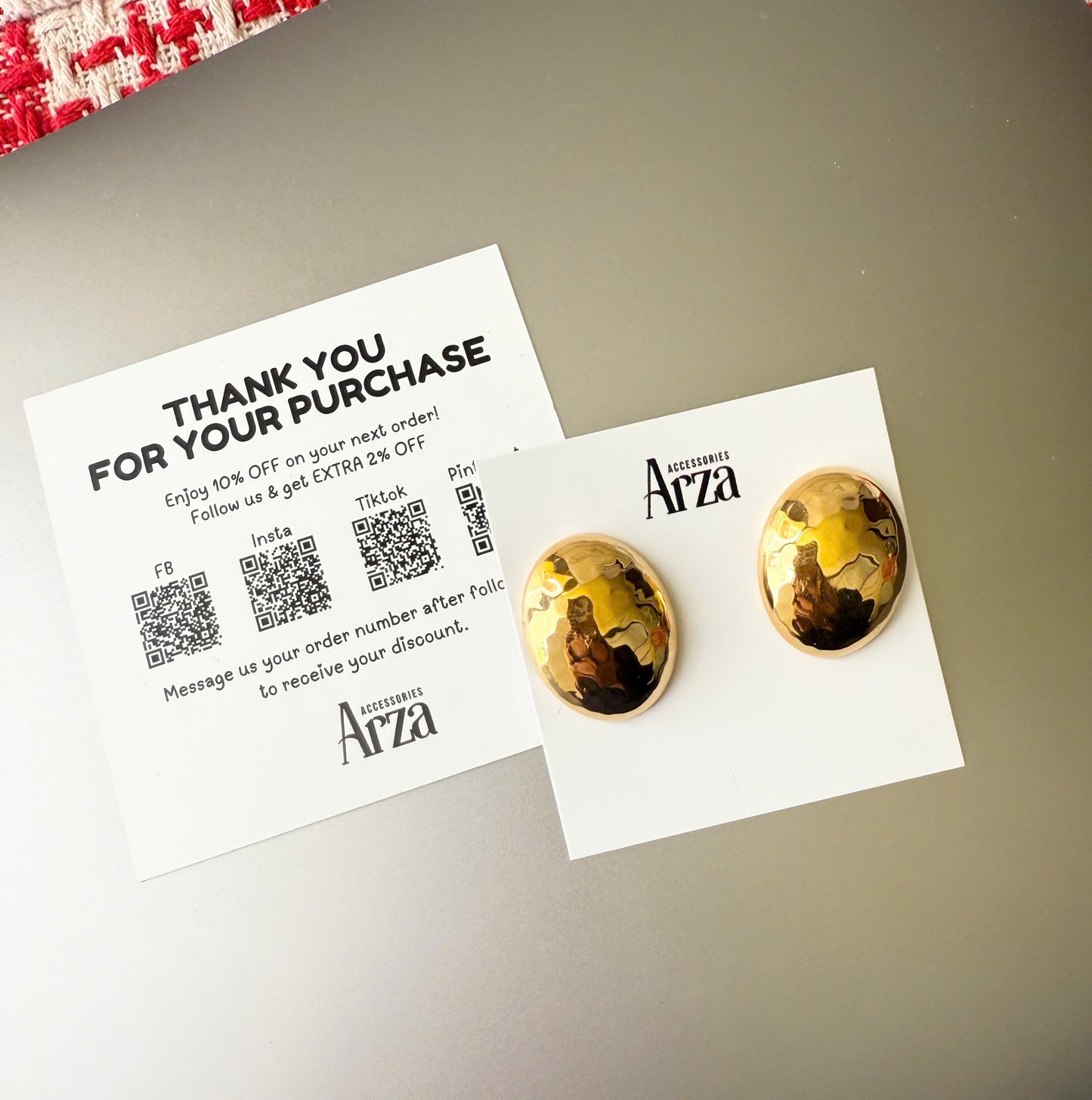 Gold Stud Earrings | Half-Sun Design | Women's Casual Outfit, Gift & Party Occasion | Arza Accessories