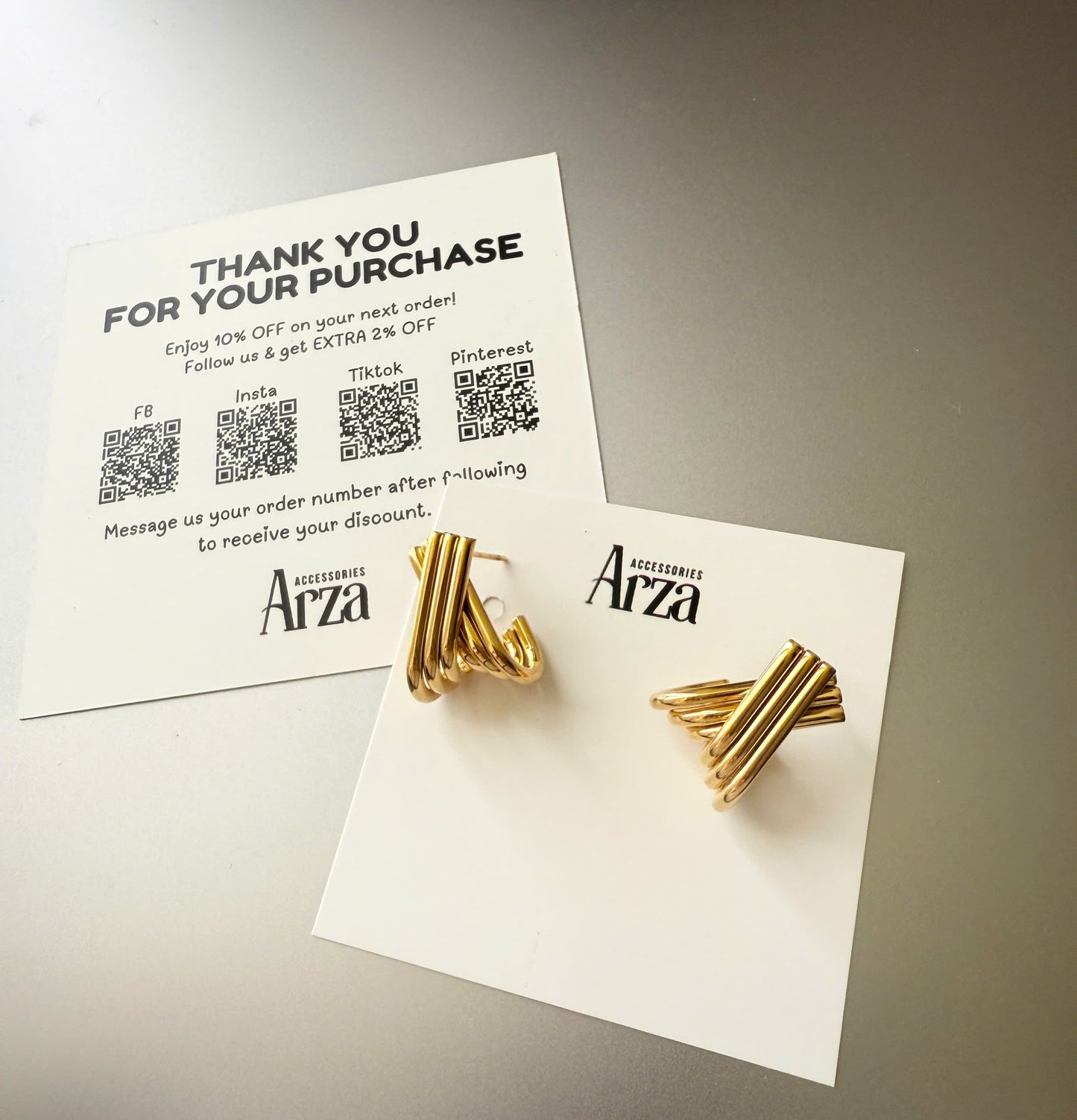 Gold Trendy Earrings for Women for Everyday Wear and Party Lightweight Minimal Design Arza Accessories