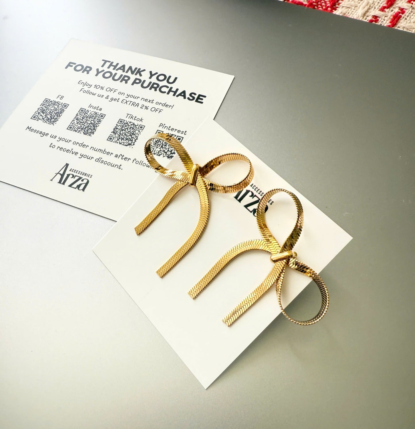 Hypoallergenic Earrings for Women | Gold & Silver | Large Bow Minimalist Design | Everyday Wear and Party Events | Arza Accessories
