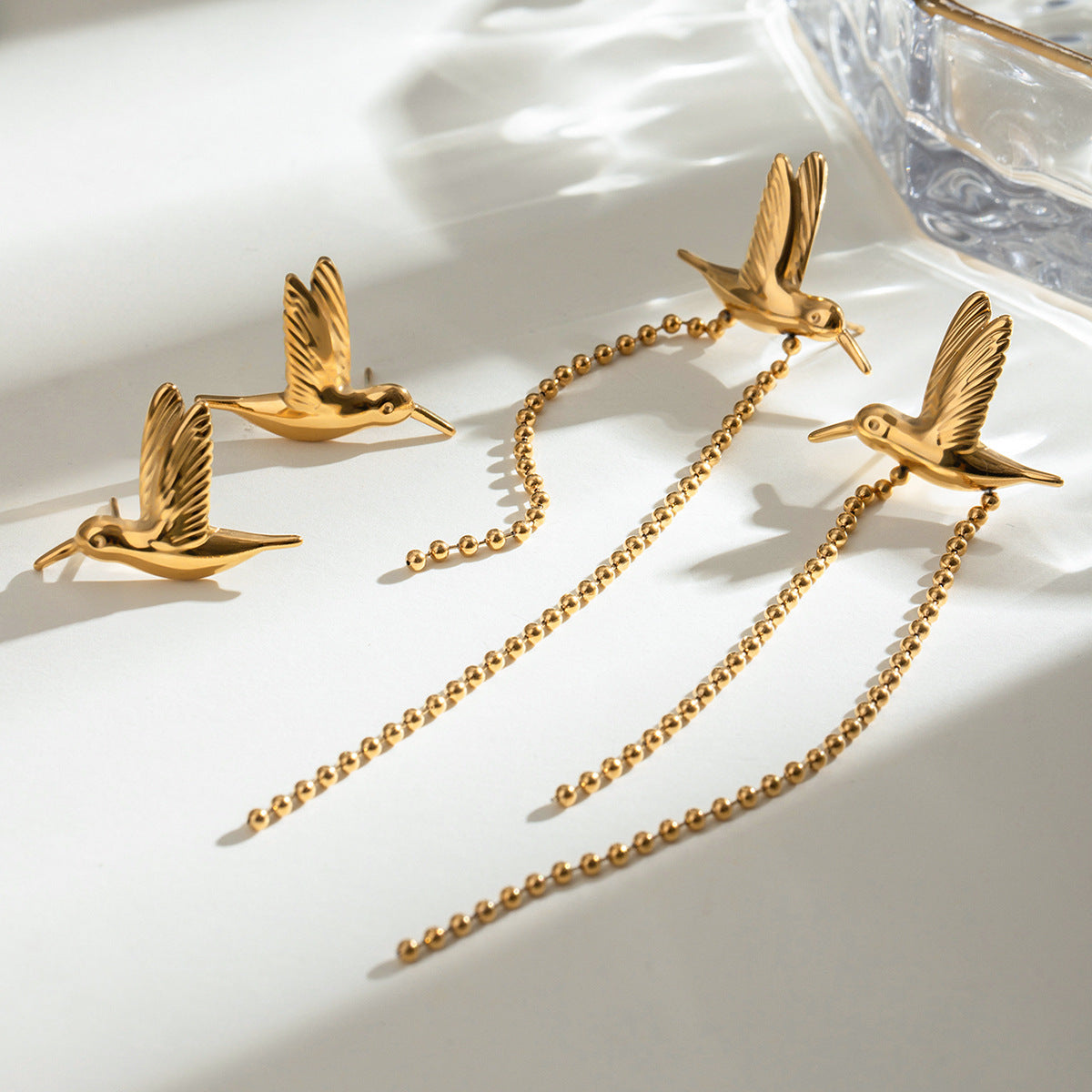 Gold Affordable Earrings for Women Trendy Style for Casual Outfits Yellow Bird Design | Arza Accessories