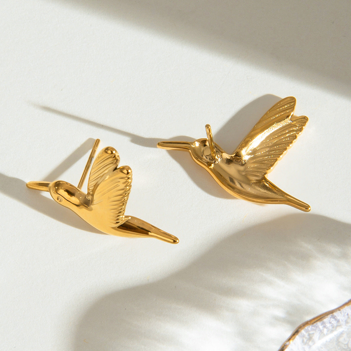 Gold Affordable Earrings for Women Trendy Style for Casual Outfits Yellow Bird Design | Arza Accessories