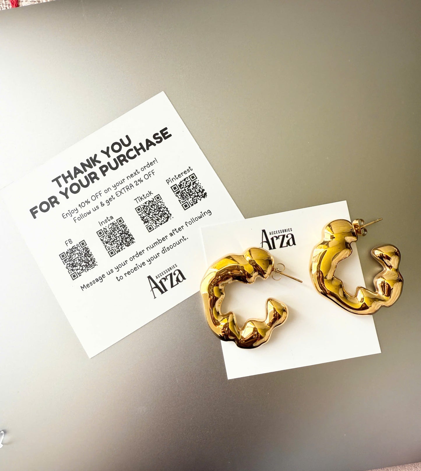 Trendy 3.8cm gold and silver two-tone hoop earrings by Arza Accessories - waterproof stainless steel everyday and party jewelry 65