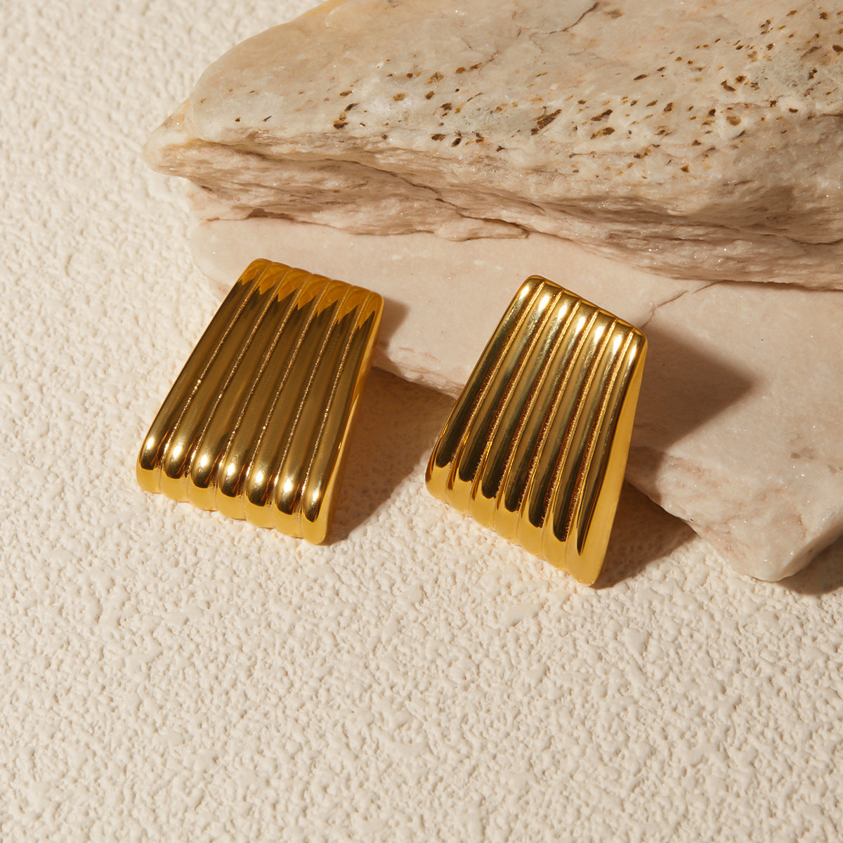 Gold and silver-tone statement earrings (2.78cm) - glamorous two-tone party jewelry for women 8
