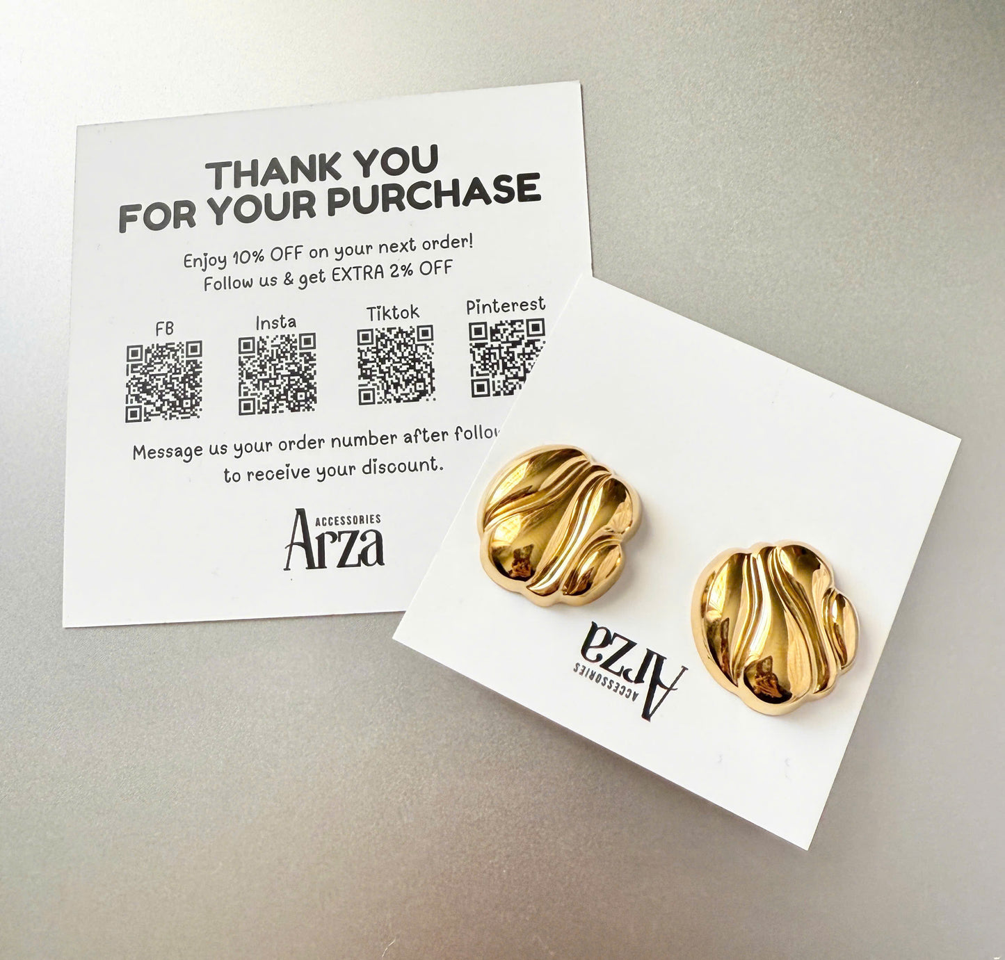 Gold-tone slim stainless steel huggie earrings, 2.2cm diameter, minimalist everyday hoops 12