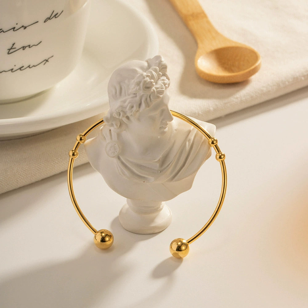 Adjustable minimalist gold bracelet for women - sleek layering jewelry (8.43g)-8
