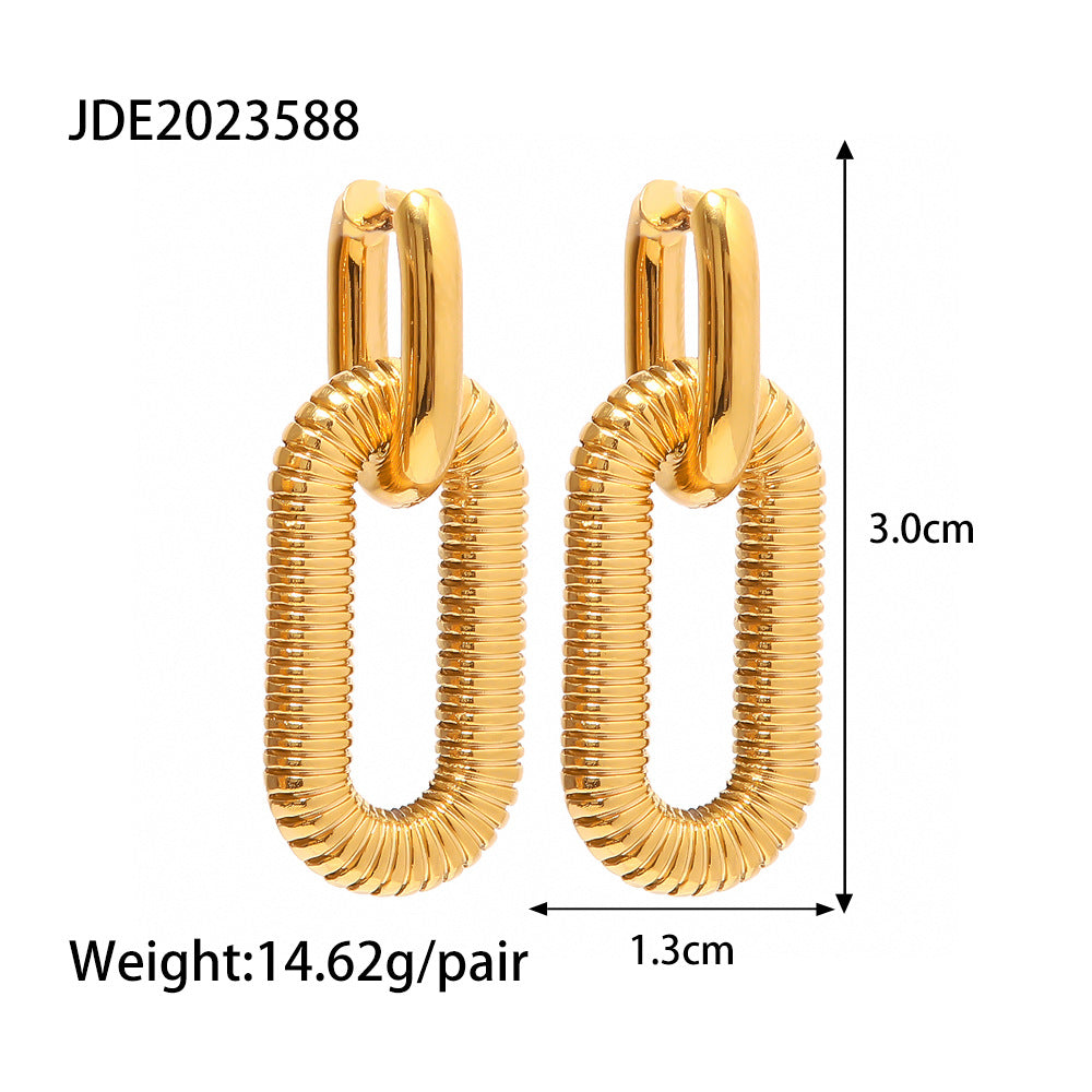 Trendy gold dangle earrings (3cm) for women - perfect for parties and casual wear 11