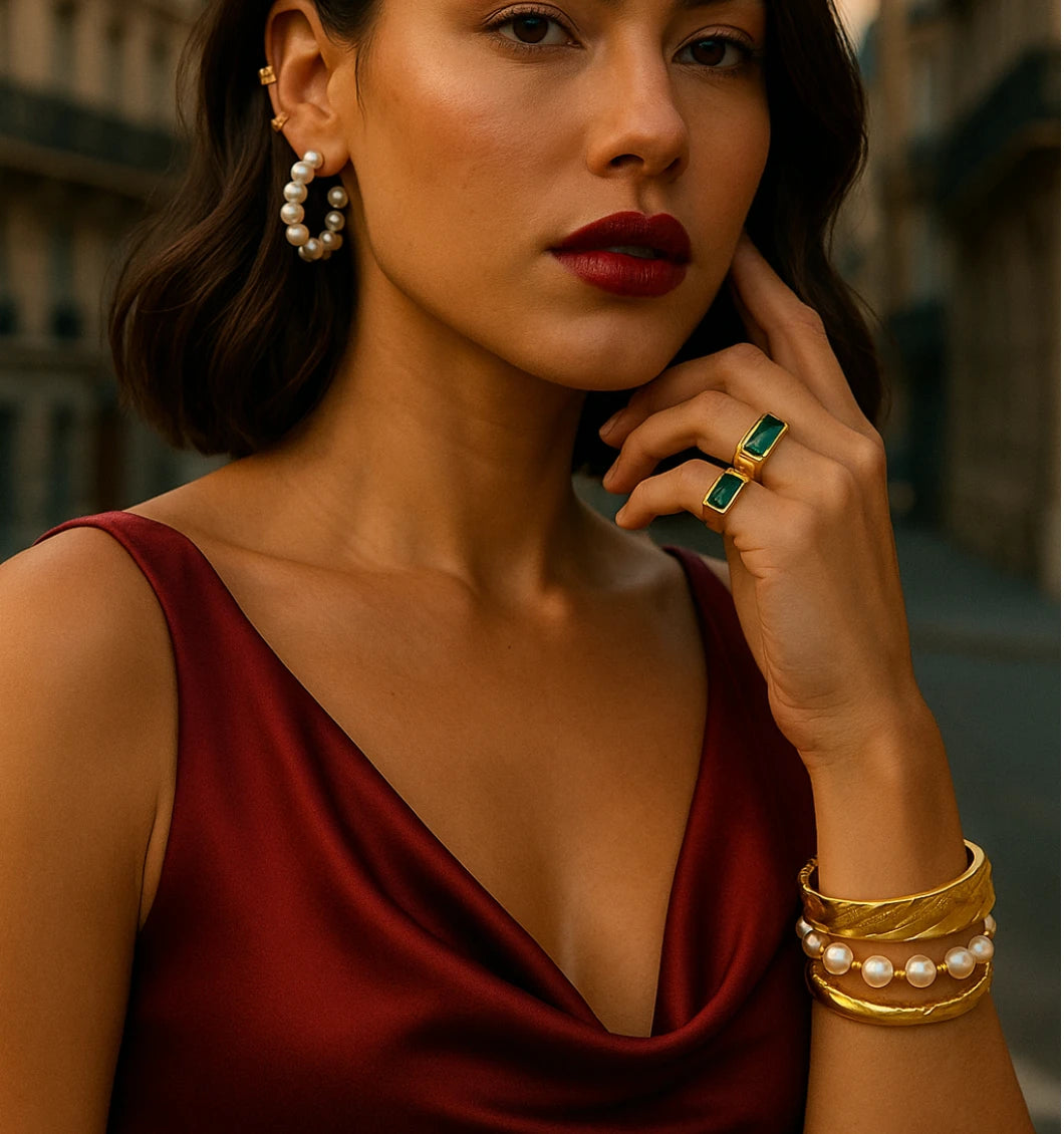 Mix of trendy rings, necklaces, and earrings under $20