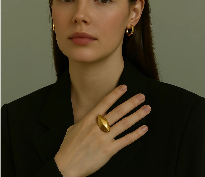 Mixed metal stackable rings with minimalist design