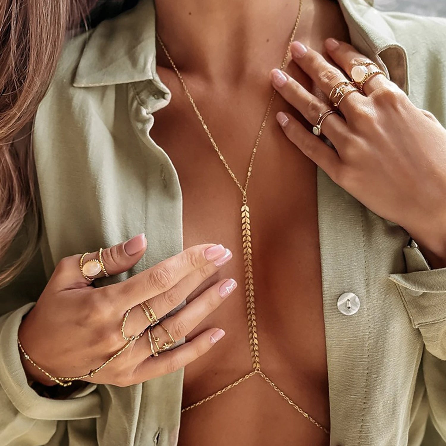 Statement body jewelry for festival fashion