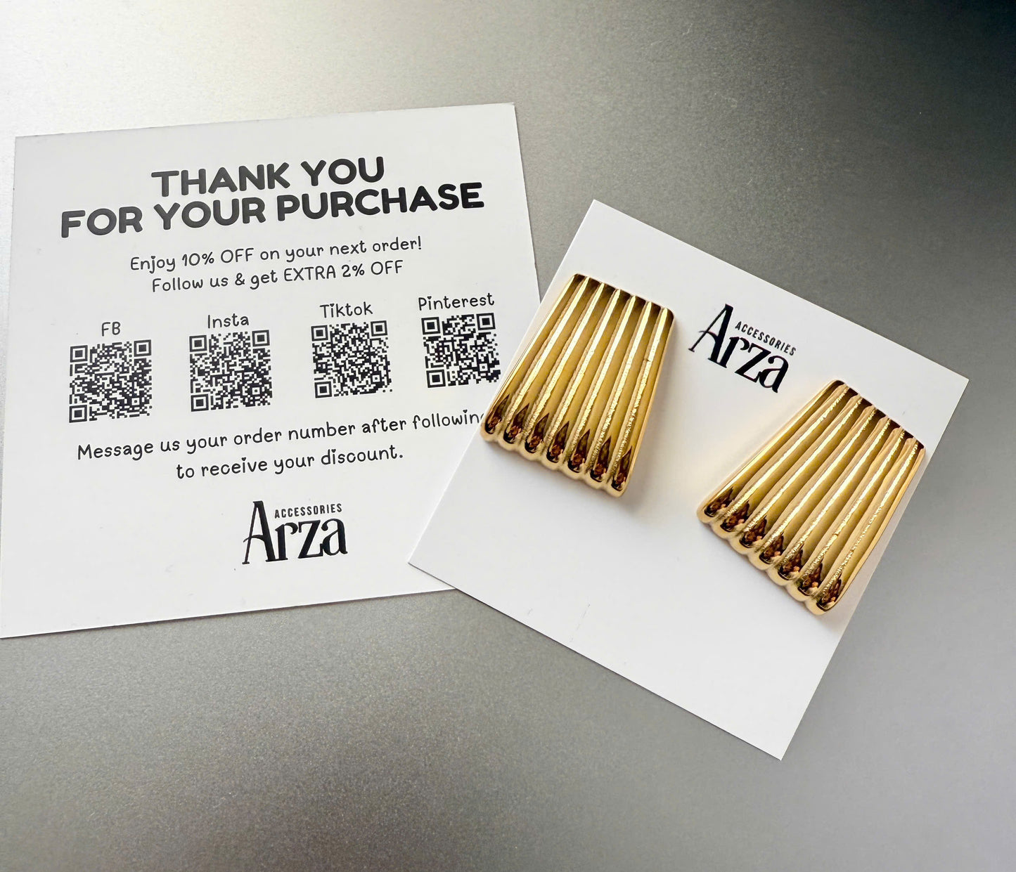Gold & Silver Tone Trendy Party Earrings for Women - Two-Tone Stainless Steel Statement Jewelry, Lightweight 13.63g Hypoallergenic Glamorous Evening Wear _ Arza Accessories
