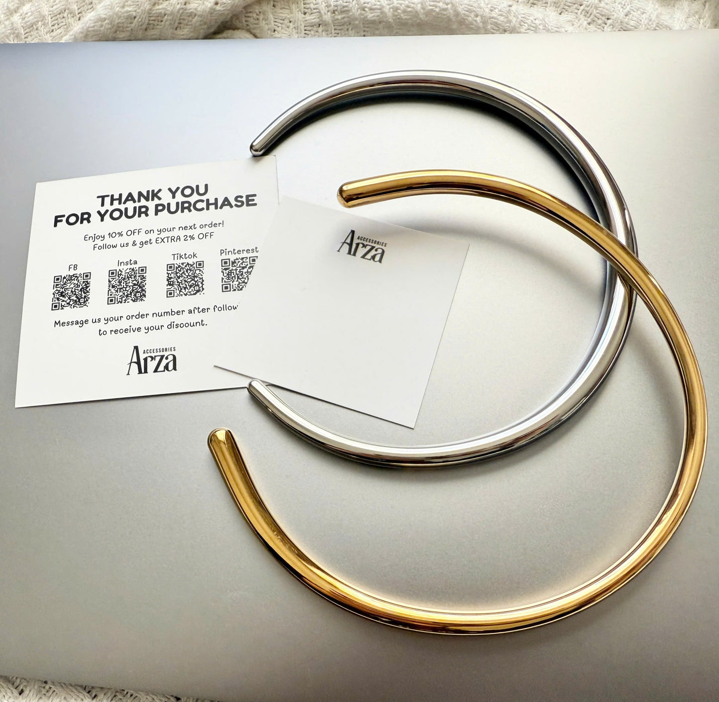 Adjustable Gold & Silver Tone Choker Necklace for Women - Affordable Stainless Steel Everyday & Party Jewelry, Lightweight 84.92g Waterproof & Hypoallergenic | Arza Accessories