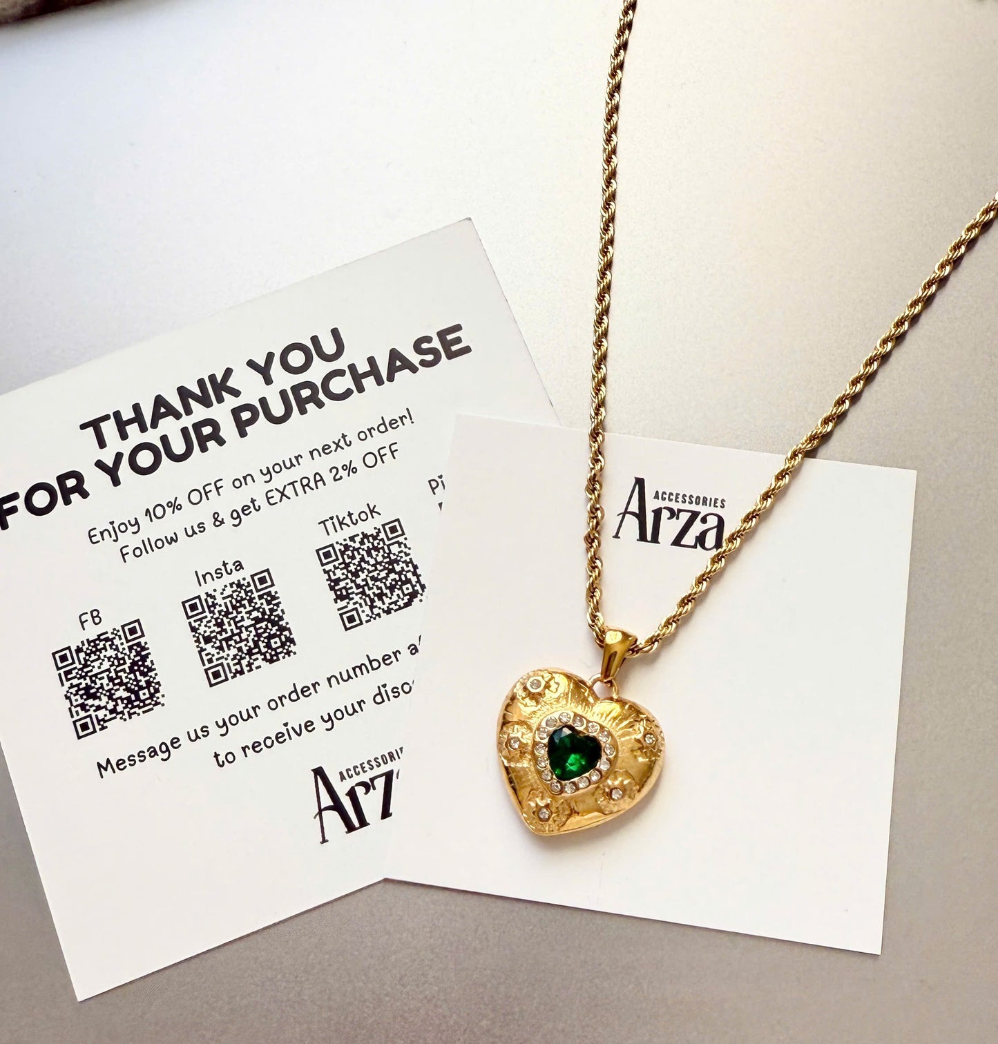 Gold Tone Heart Pendant Necklace with Blue Stone for Women - Trendy Stainless Steel Layered Chain Jewelry, Lightweight 15.61g Adjustable Length | Arza Accessories