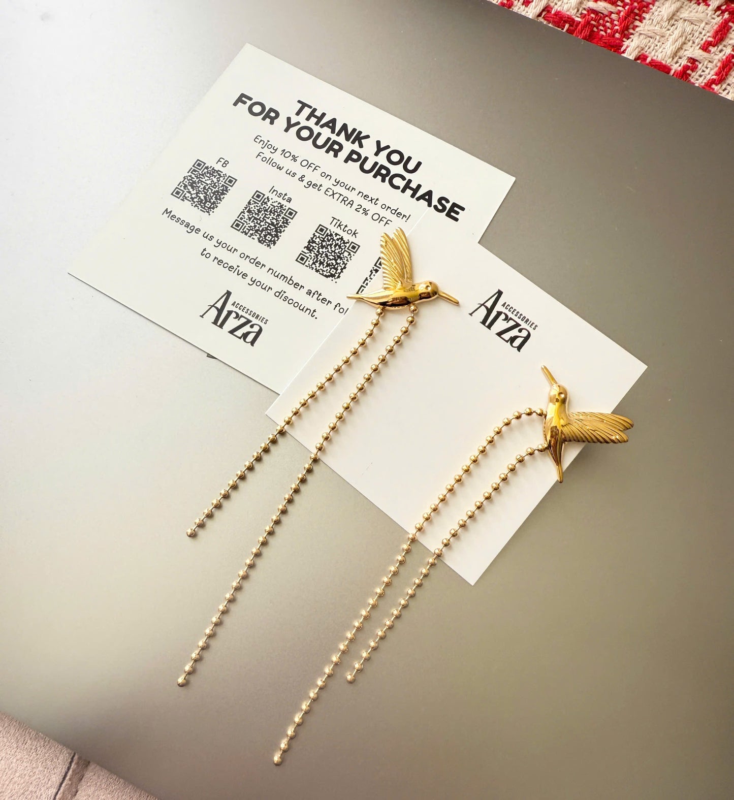 Gold Affordable Earrings for Women Trendy Style for Casual Outfits Yellow Bird Design | Arza Accessories