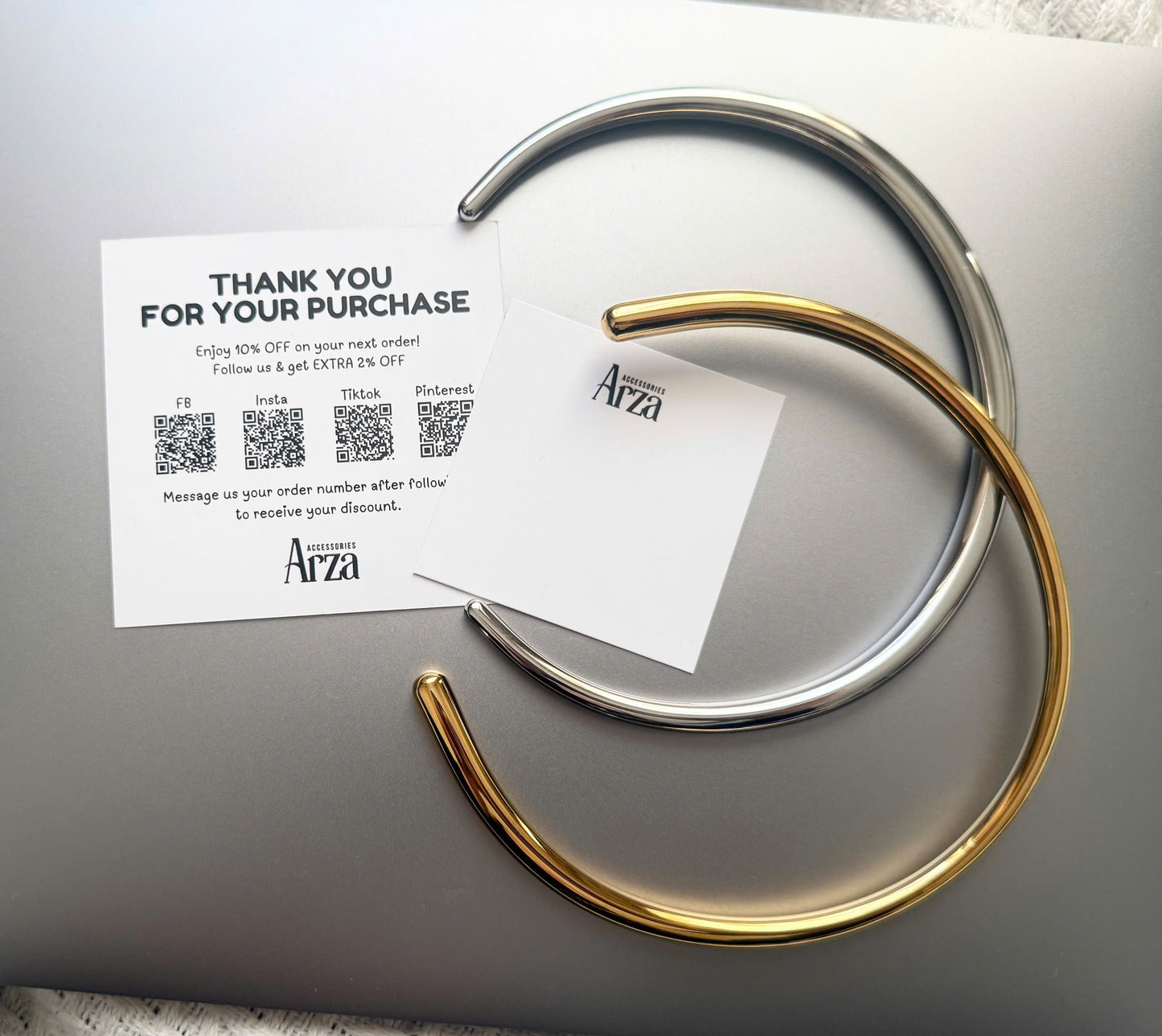 Adjustable Gold & Silver Tone Choker Necklace for Women - Affordable Stainless Steel Everyday & Party Jewelry, Lightweight 84.92g Waterproof & Hypoallergenic | Arza Accessories