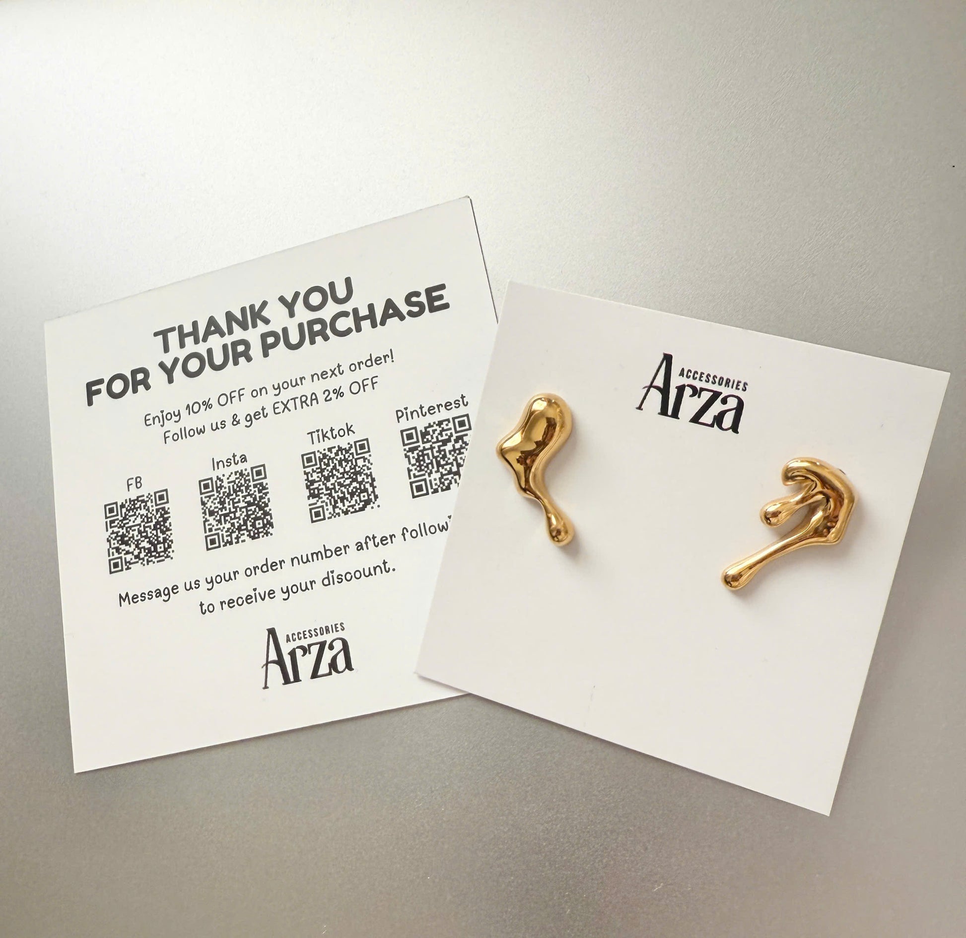 Gold-tone stainless steel asymmetrical huggie earrings, 3.43cm with 2.04cm drop, modern everyday jewelry 19