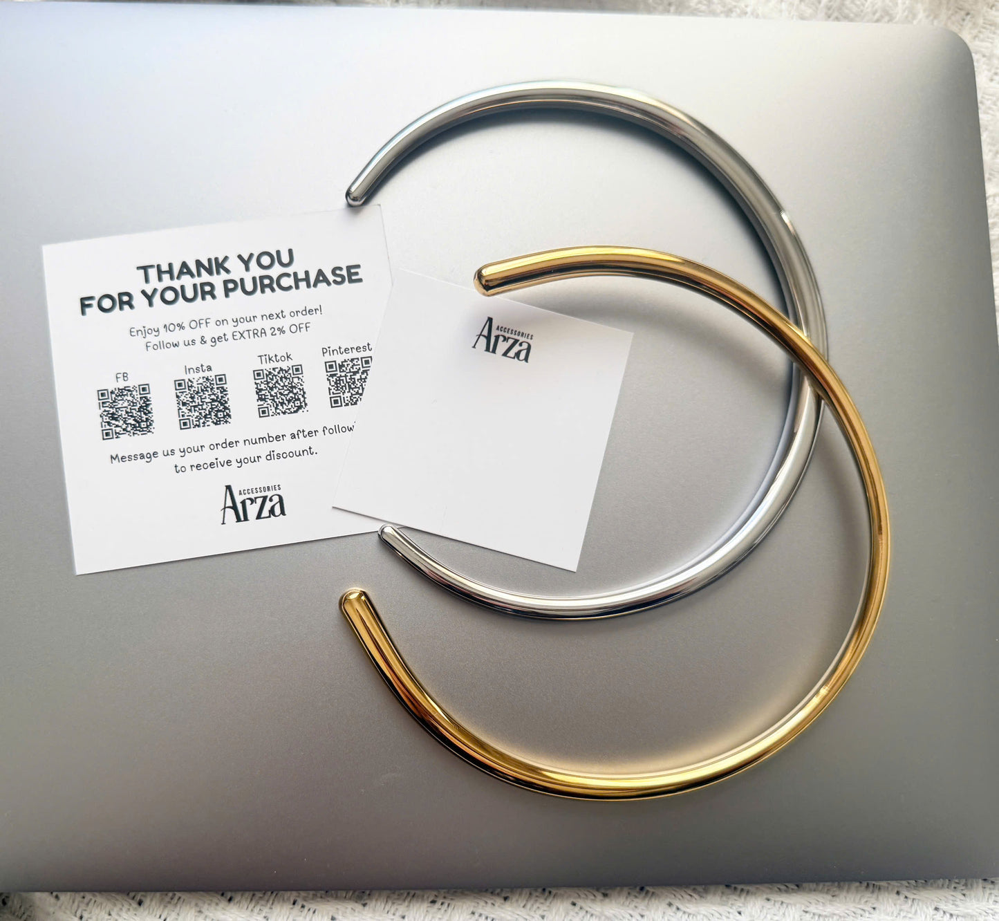 Adjustable Gold & Silver Tone Choker Necklace for Women - Affordable Stainless Steel Everyday & Party Jewelry, Lightweight 84.92g Waterproof & Hypoallergenic | Arza Accessories