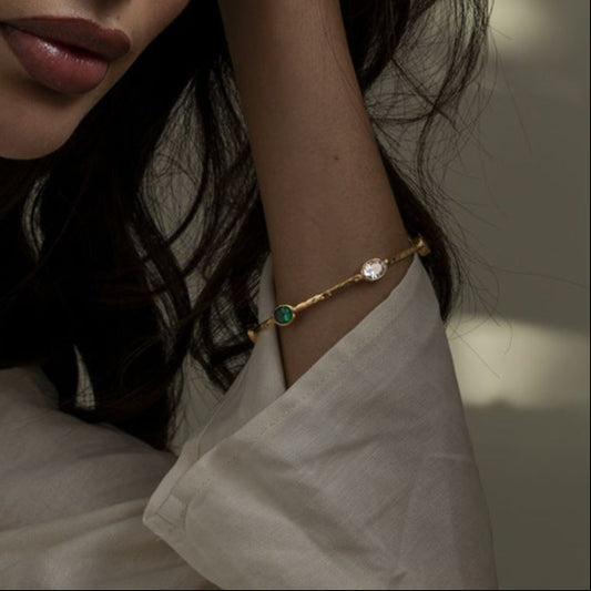 Adjustable stainless steel bracelet for women and men - hypoallergenic, waterproof minimalist jewelry with 5.98cm inner diameter | Arza Accessories