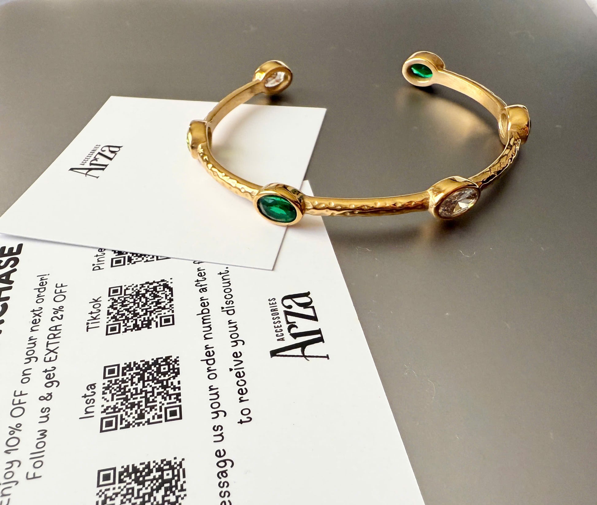 Adjustable stainless steel bracelet for women and men - hypoallergenic, waterproof minimalist jewelry with 5.98cm inner diameter | Arza Accessories 29