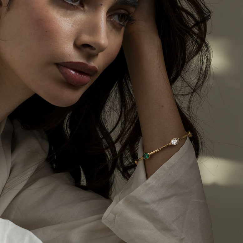Adjustable stainless steel bracelet for women and men - hypoallergenic, waterproof minimalist jewelry with 5.98cm inner diameter | Arza Accessories 8 