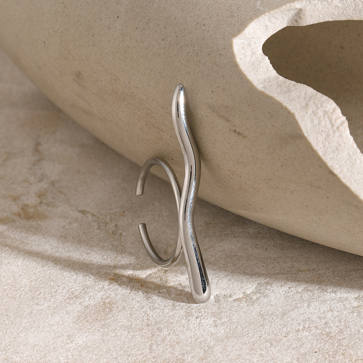 Thin adjustable gold and silver minimalist ring (1.75cm inner diameter) by Arza Accessories - waterproof everyday jewelry 15