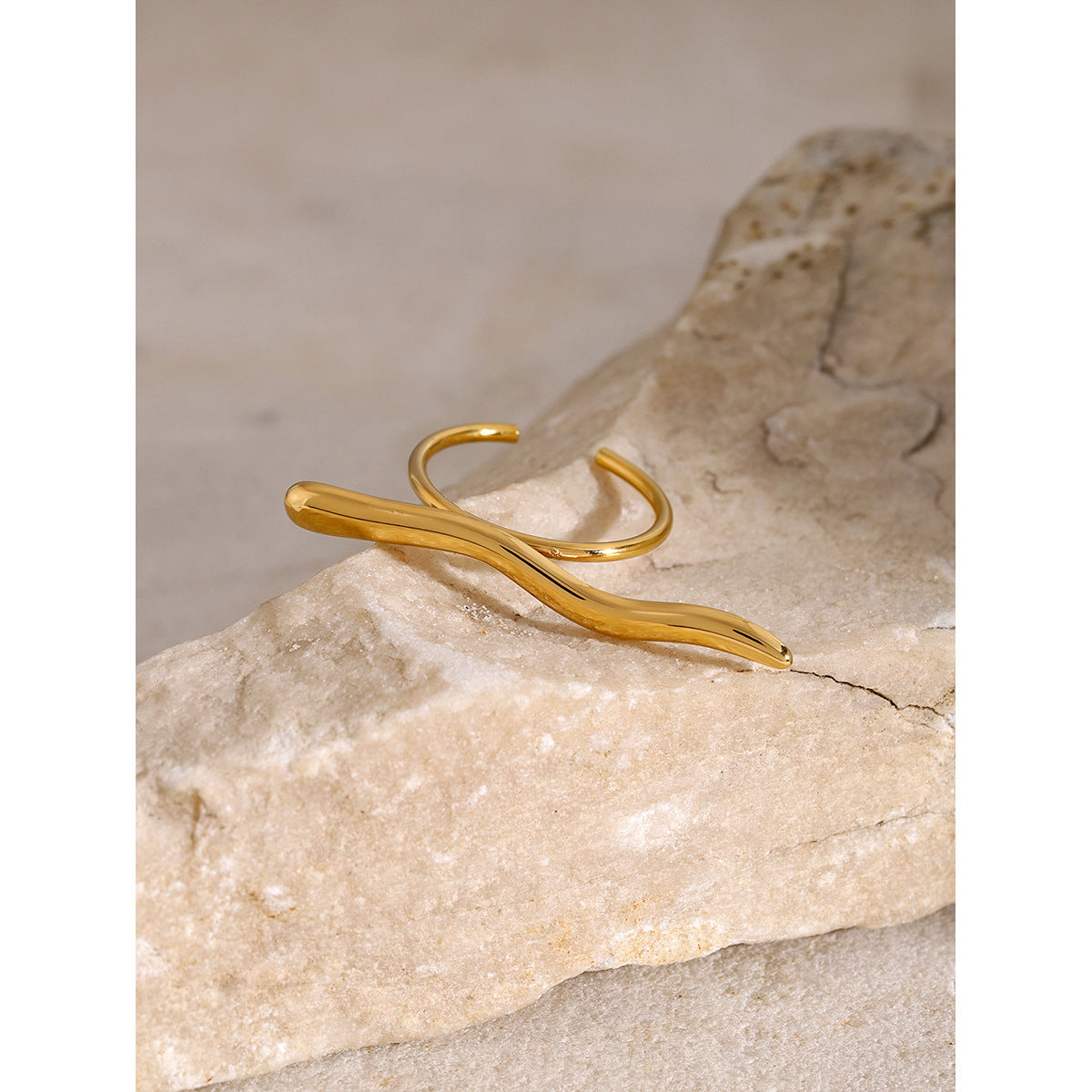 Thin adjustable gold and silver minimalist ring (1.75cm inner diameter) by Arza Accessories - waterproof everyday jewelry 8