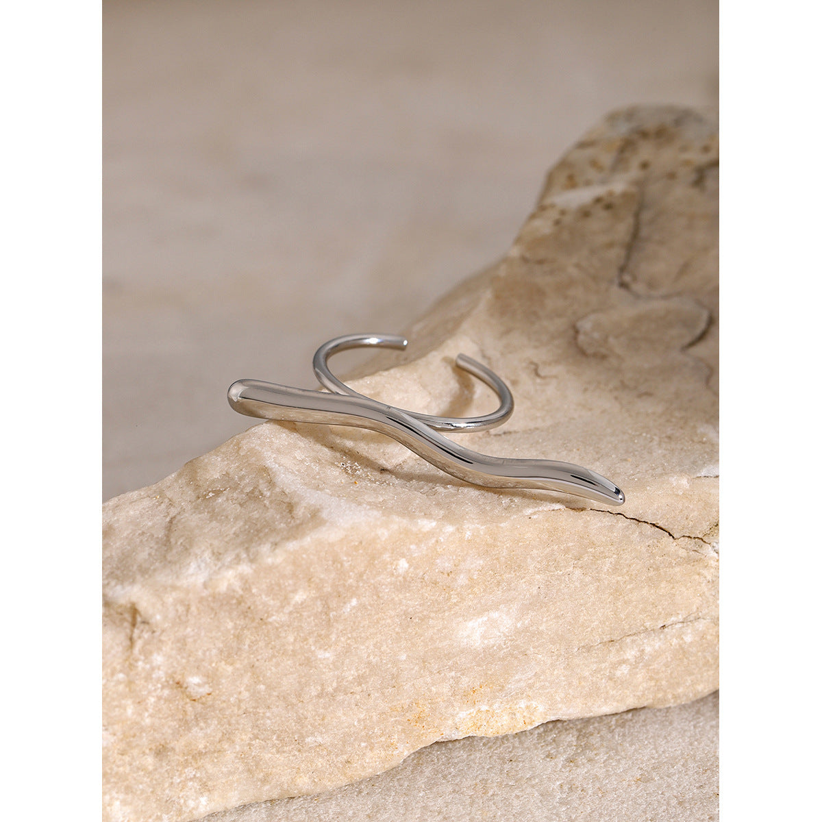 Thin adjustable gold and silver minimalist ring (1.75cm inner diameter) by Arza Accessories - waterproof everyday jewelry 9
