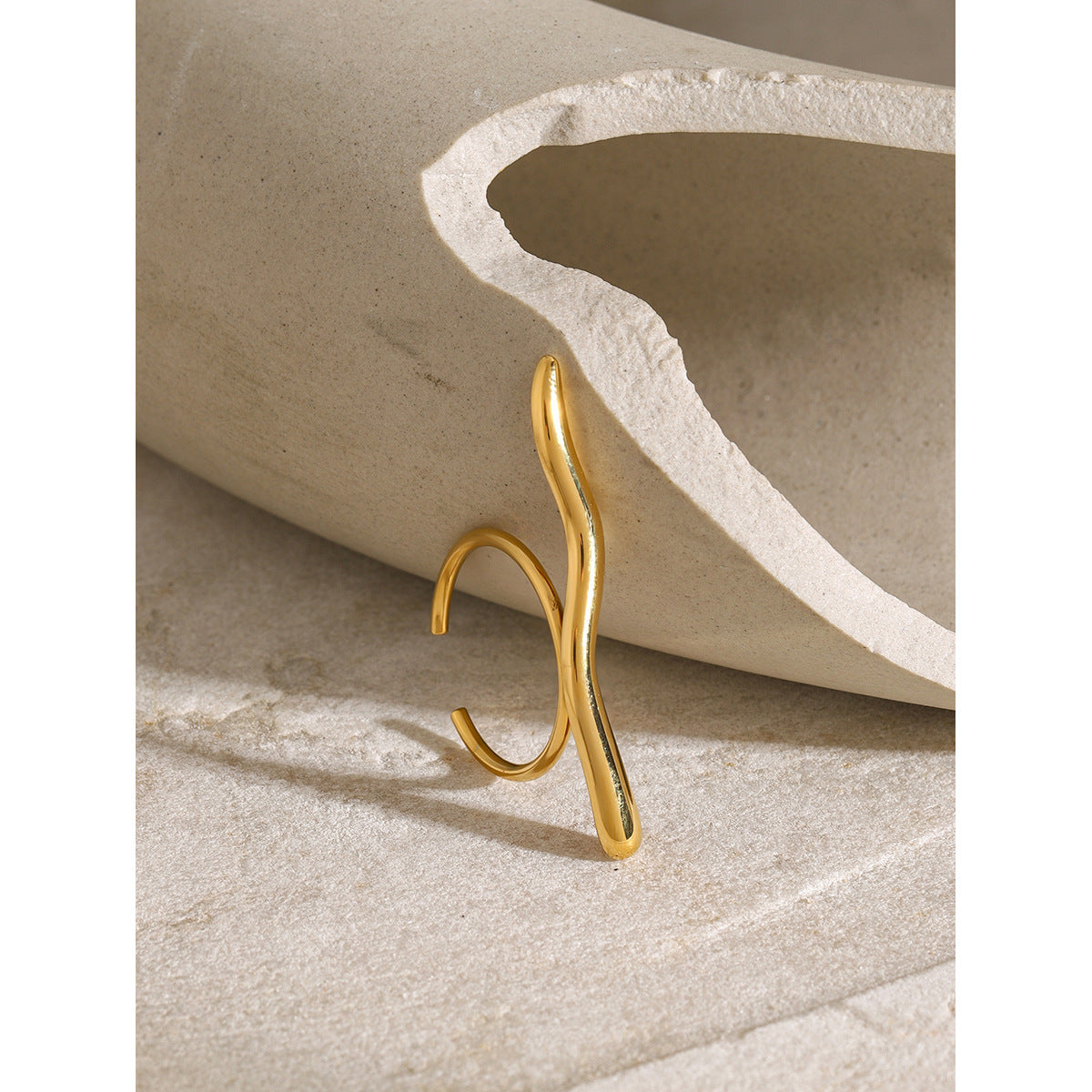 Thin adjustable gold and silver minimalist ring (1.75cm inner diameter) by Arza Accessories - waterproof everyday jewelry 13